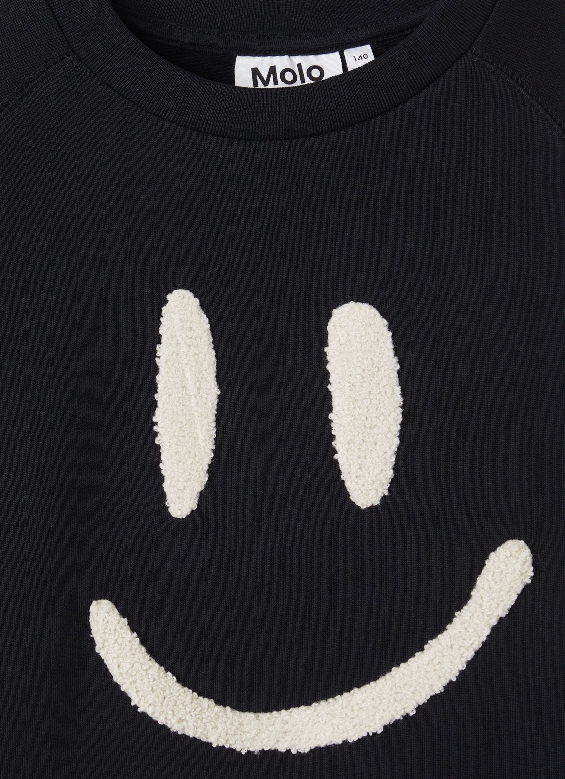 Molo Mike sweater met borduring - detail zwart