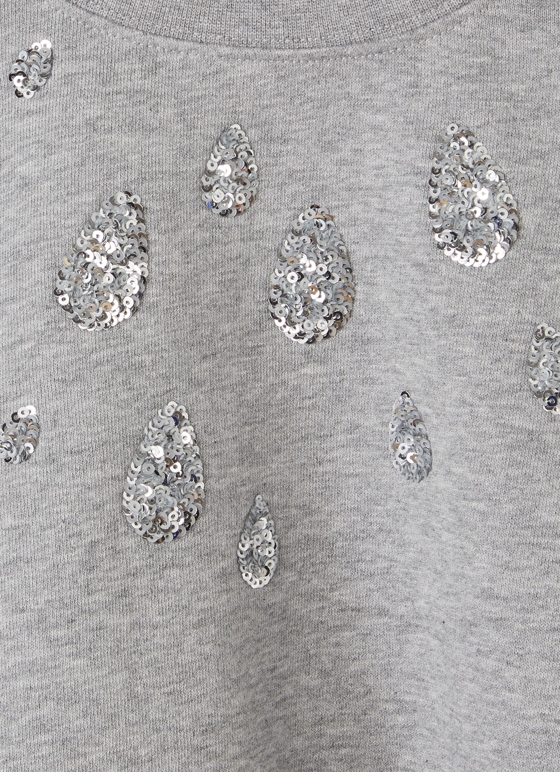 Molo Miki sweater met pailletten - detail 3 grijsmele