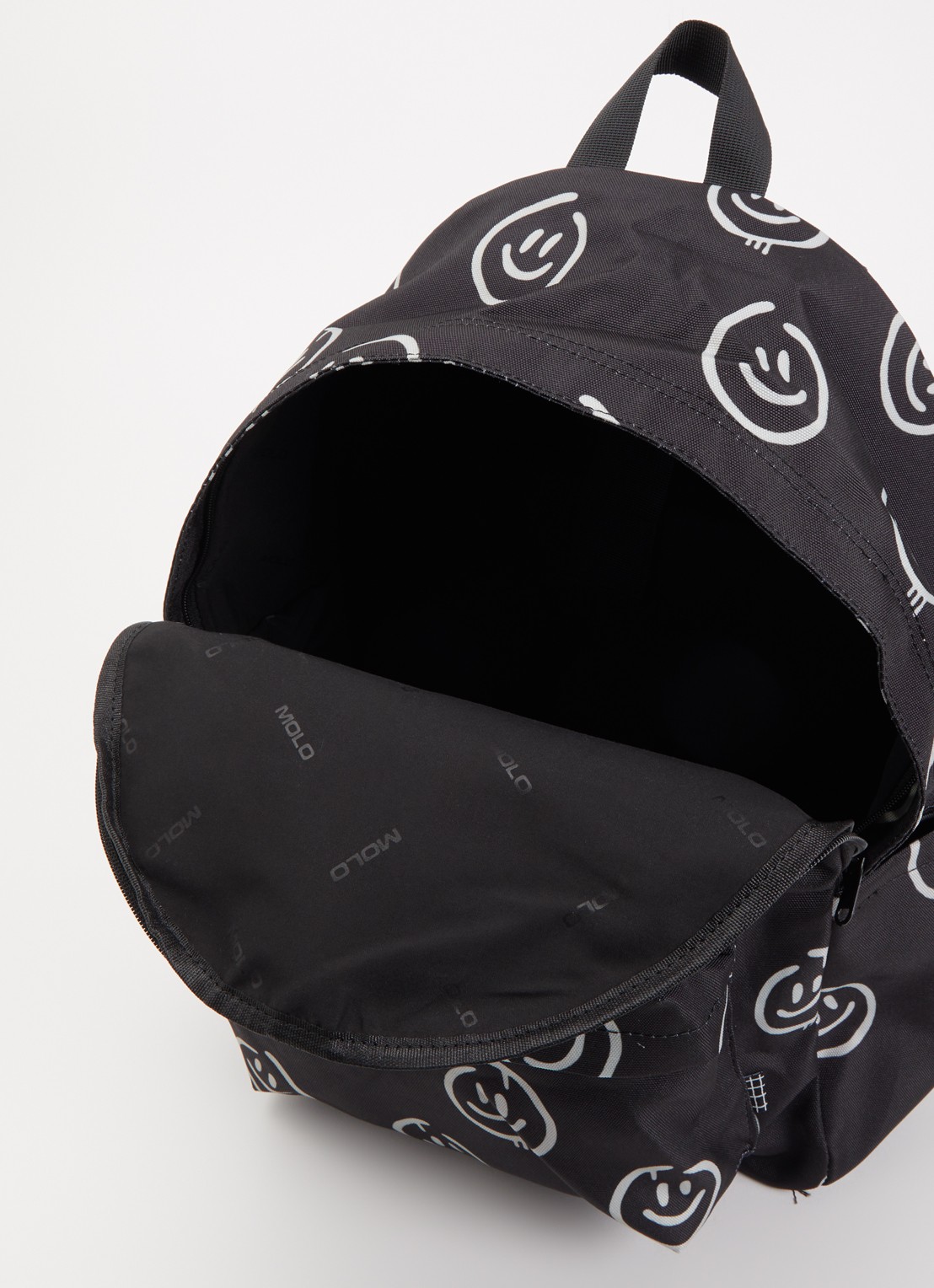 Molo Mio rugzak met print en 12 inch laptopvak - detail 3 zwart