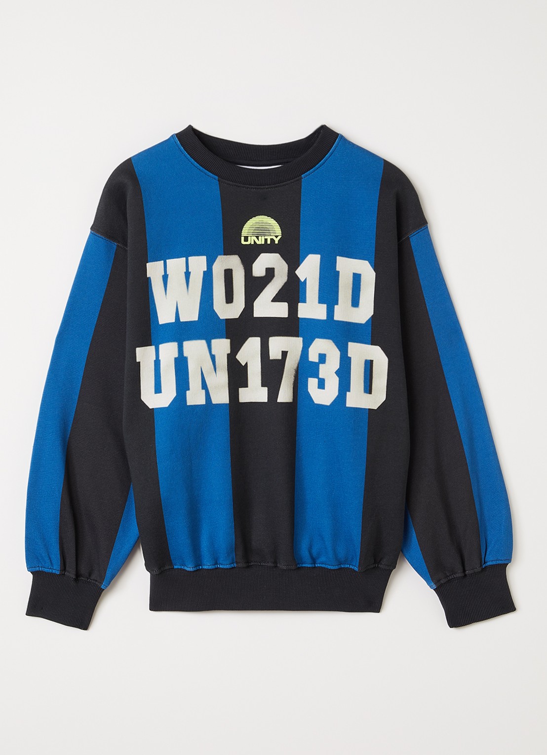 Molo Monti sweater met print - voorkant 2 royalblauw