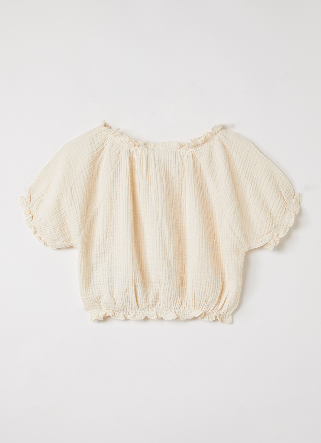 Molo Rafaela top met structuur - voorkant 2 creme