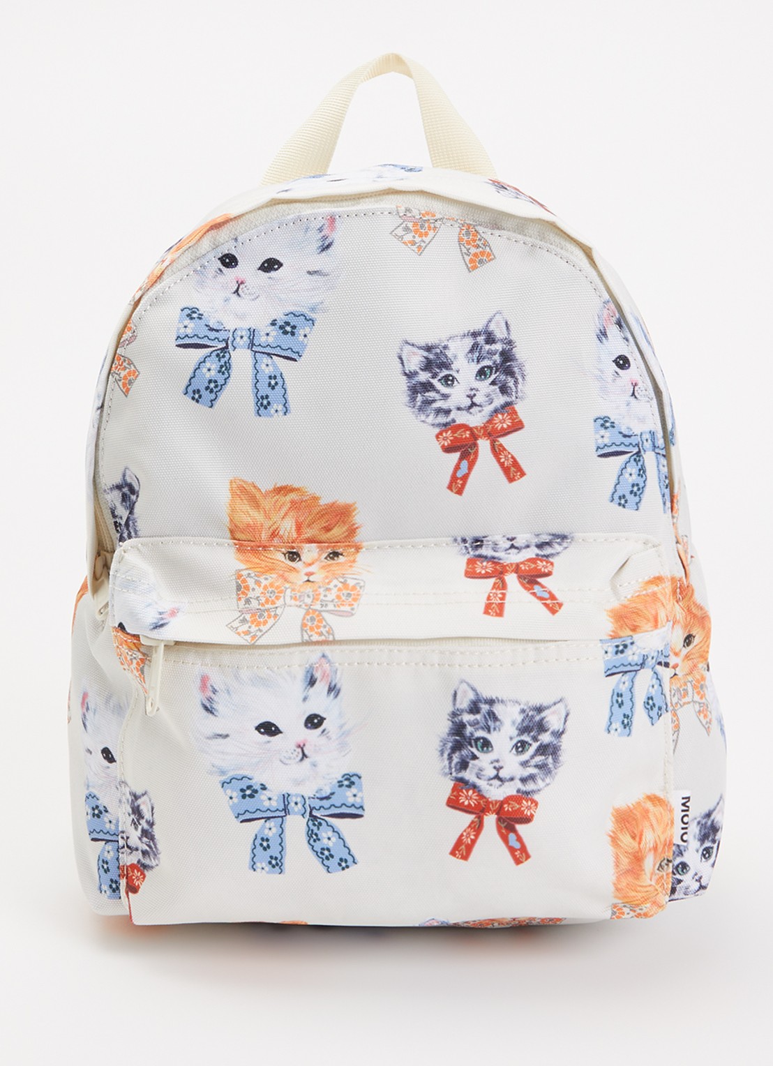 Molo Retro Kittens rugzak met print - voorkant 2 vanillegeel