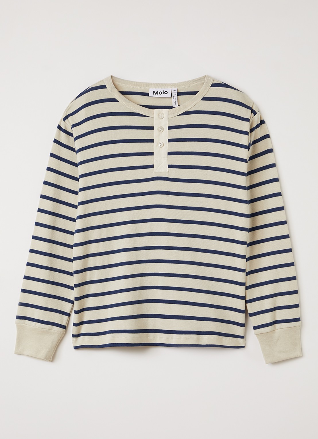 Molo Riff longsleeve met print - voorkant beige