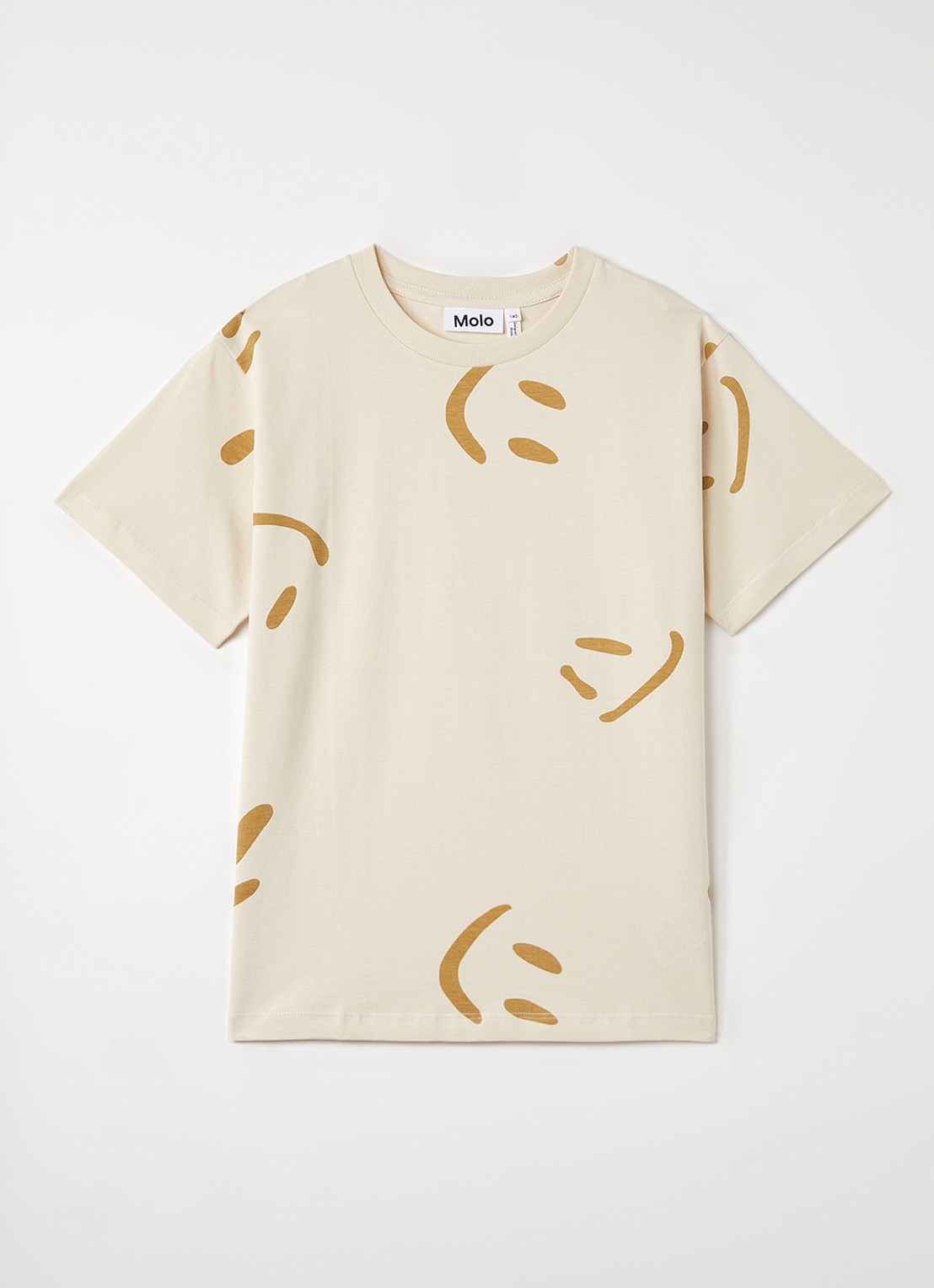 Molo Riley T-shirt met print - voorkant beige