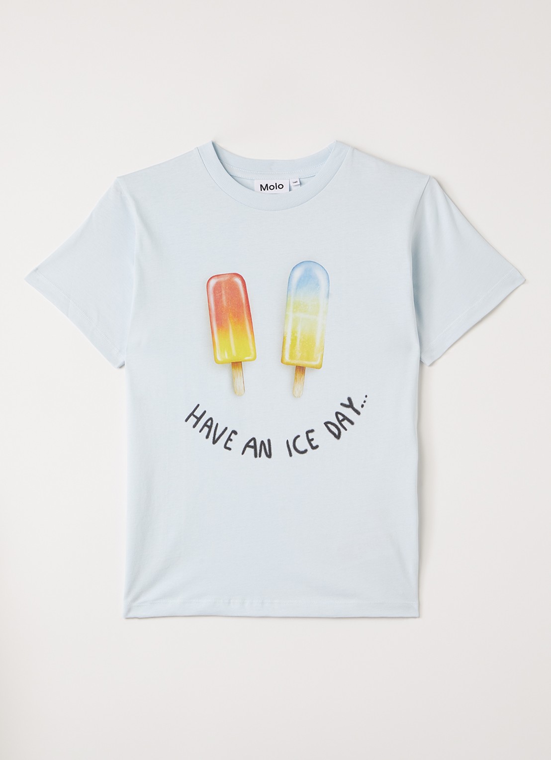 Molo Riley T-shirt met ruitdessin - voorkant rood