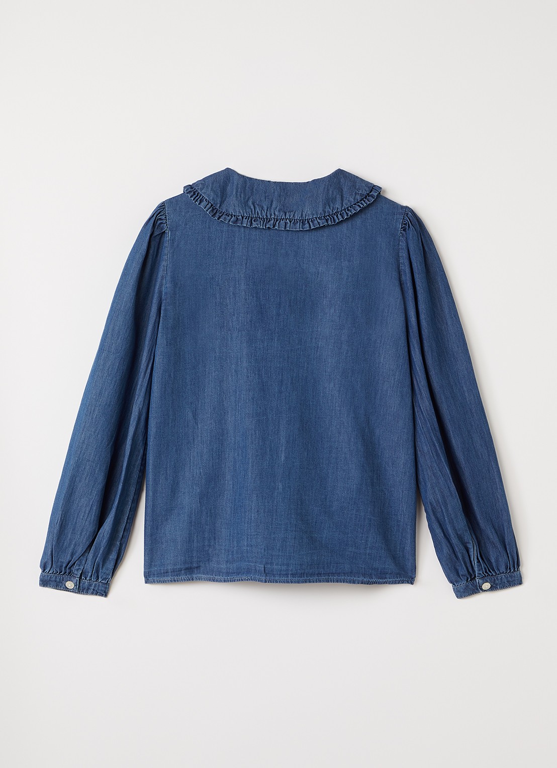Molo Robbin blouse van chambray - voorkant 2 indigo
