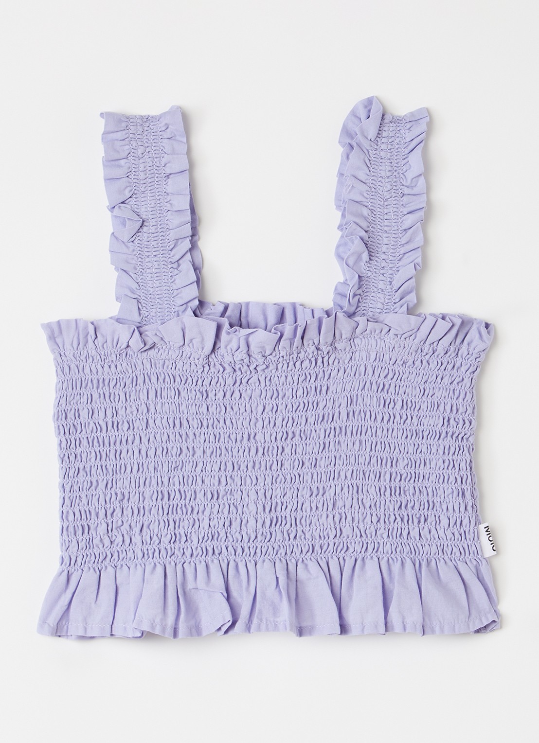 Molo Roflia top met smockwerk - voorkant lila