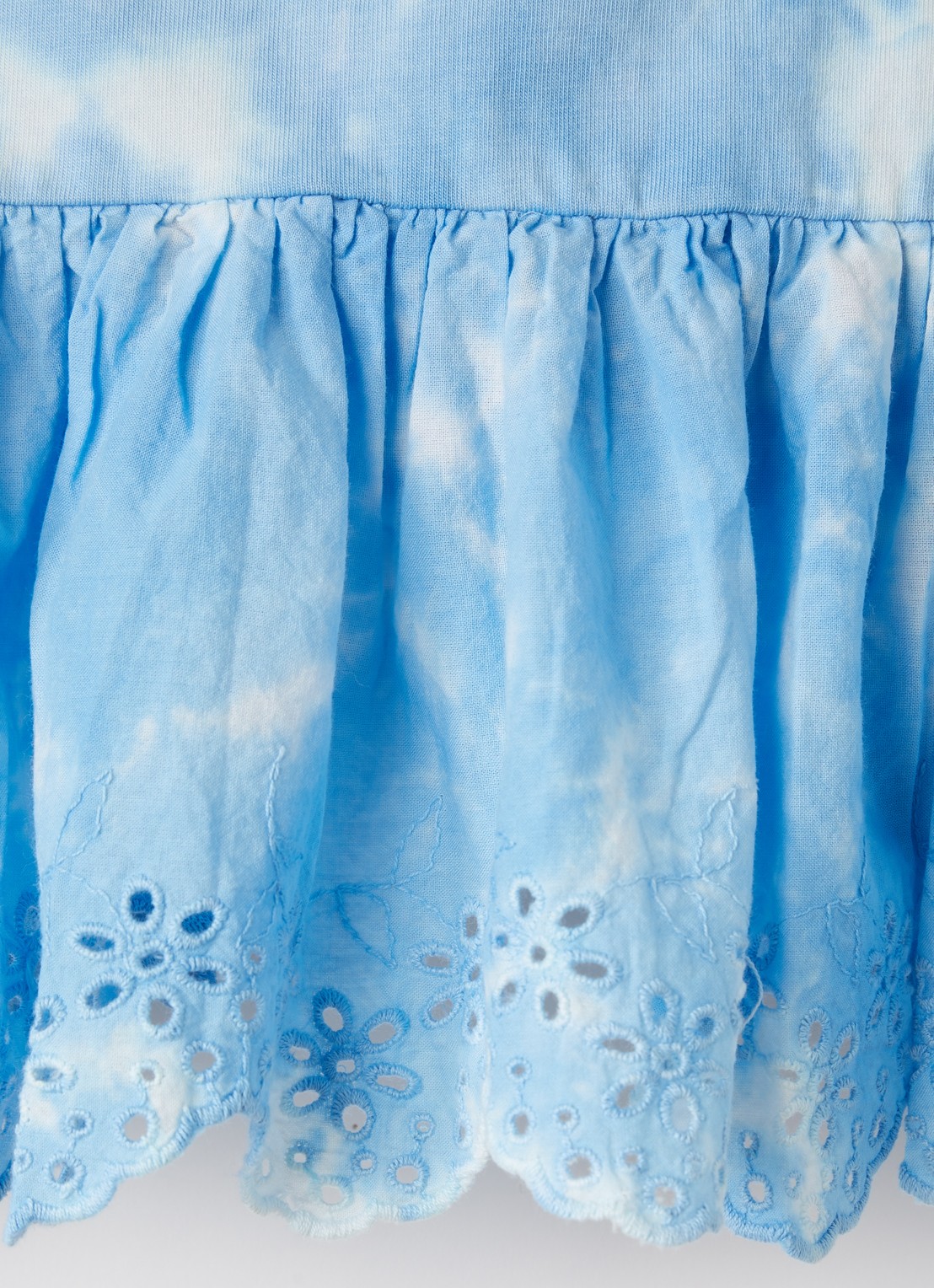 Molo Rosa top met ruches  - detail lichtblauw