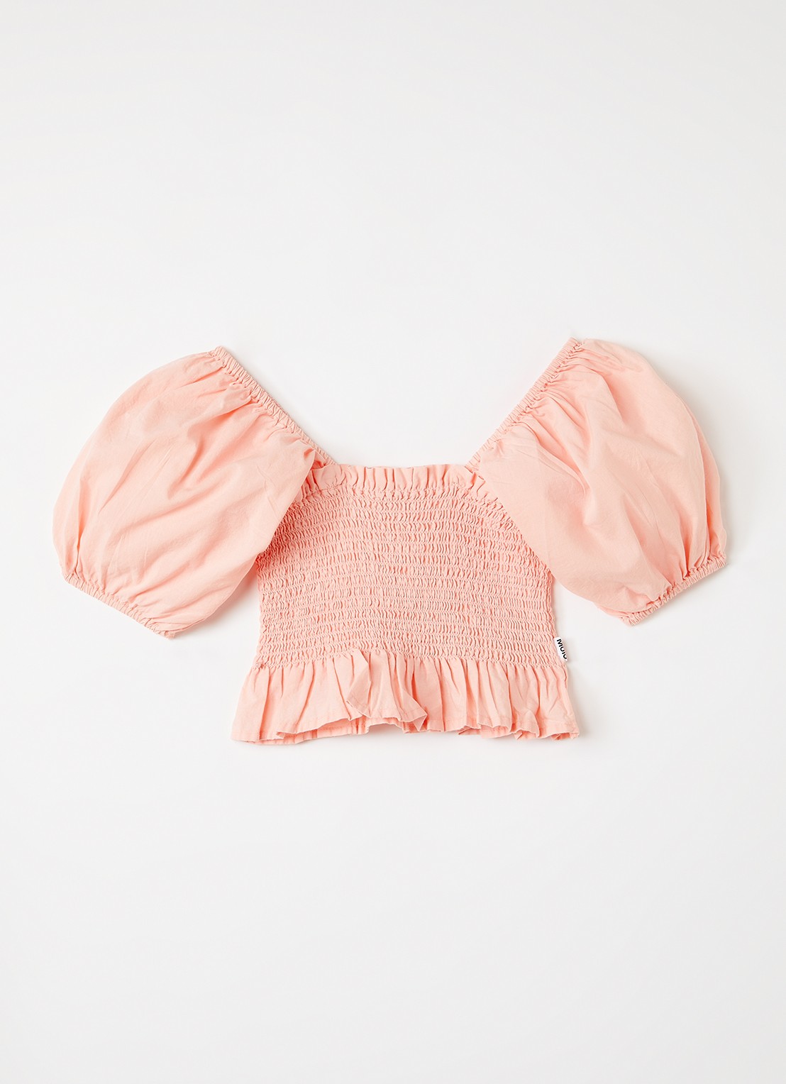Molo Rosine tuniek met smockwerk - voorkant abrikoos