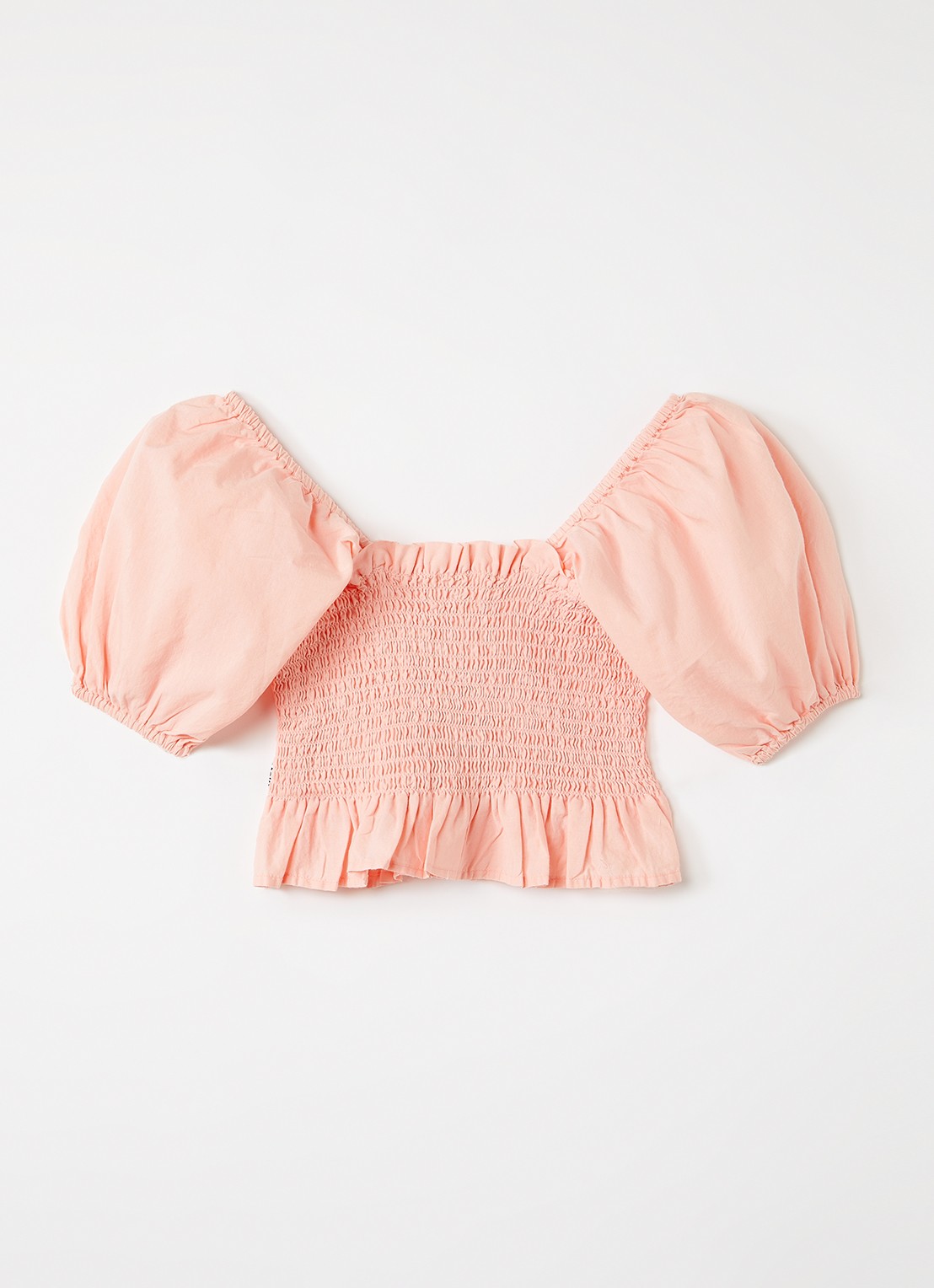 Molo Rosine tuniek met smockwerk - voorkant 2 abrikoos