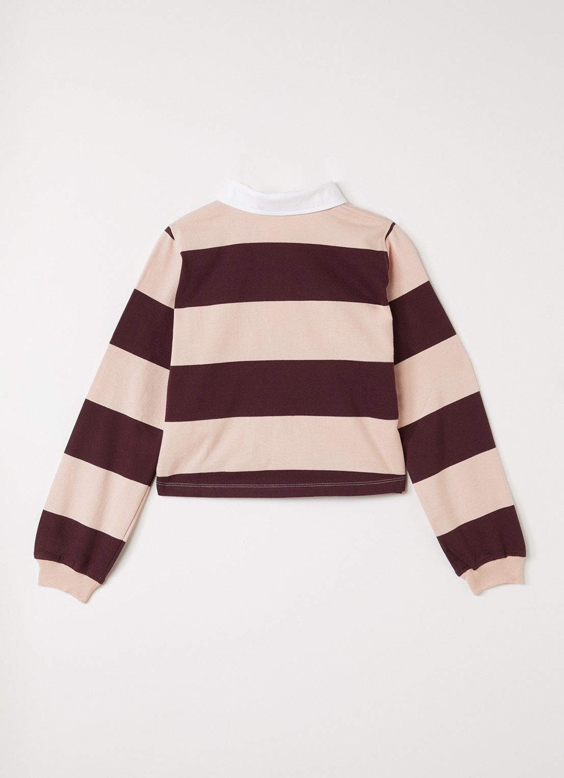 Molo Rozalia polo met streepprint - voorkant 3 cranberryrood