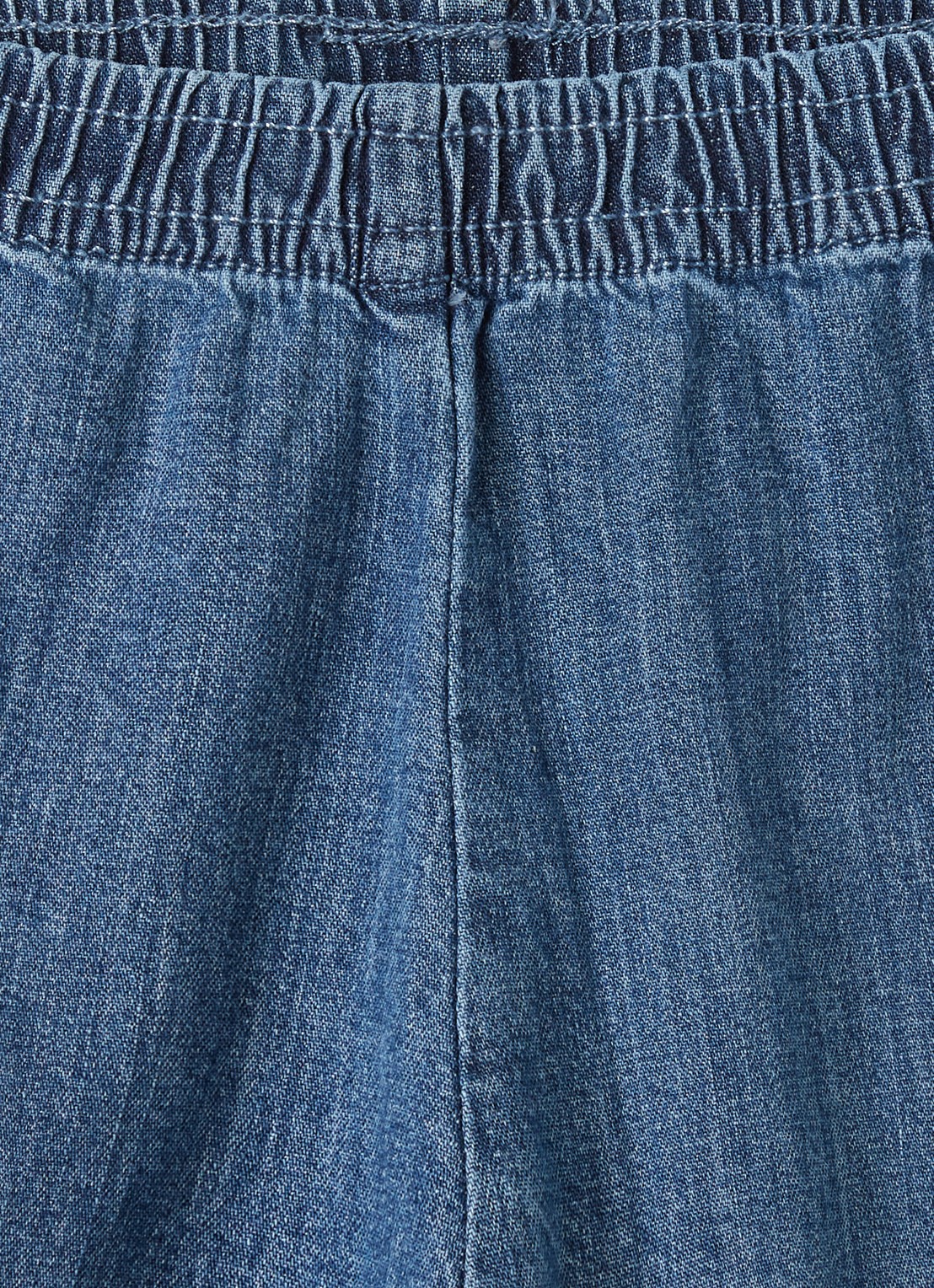 Molo Sae tapered fit cargobroek van chambray - detail indigo