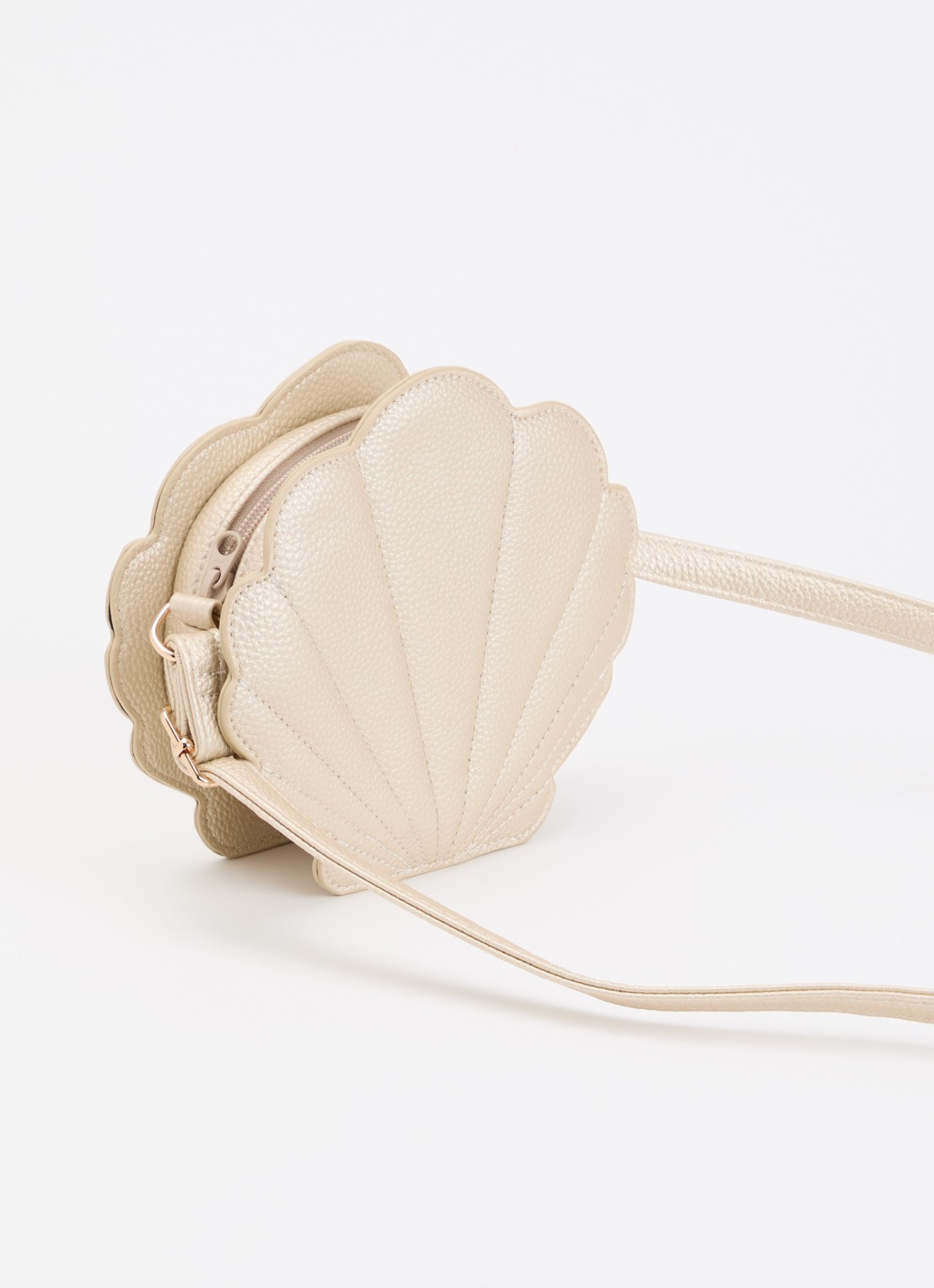 Molo Seashell crossbodytas met verstelbare schouderriem - achterkant 5 zilver