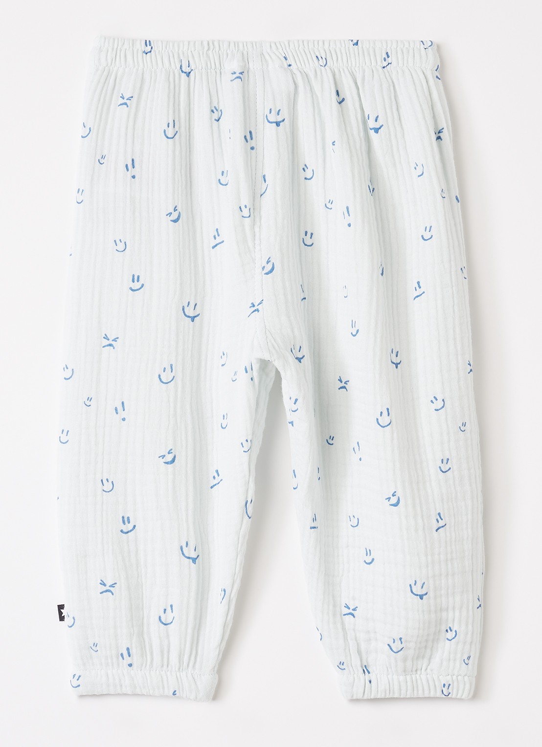 Molo Serene tapered fit broek met print - voorkant 2 lichtblauw
