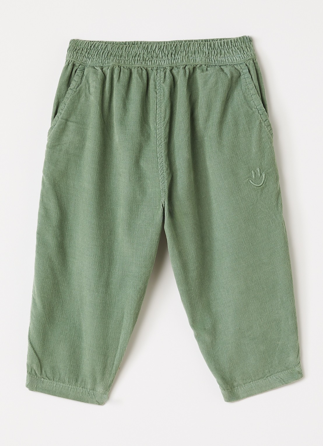 Molo Sois broek van corduroy - voorkant groen