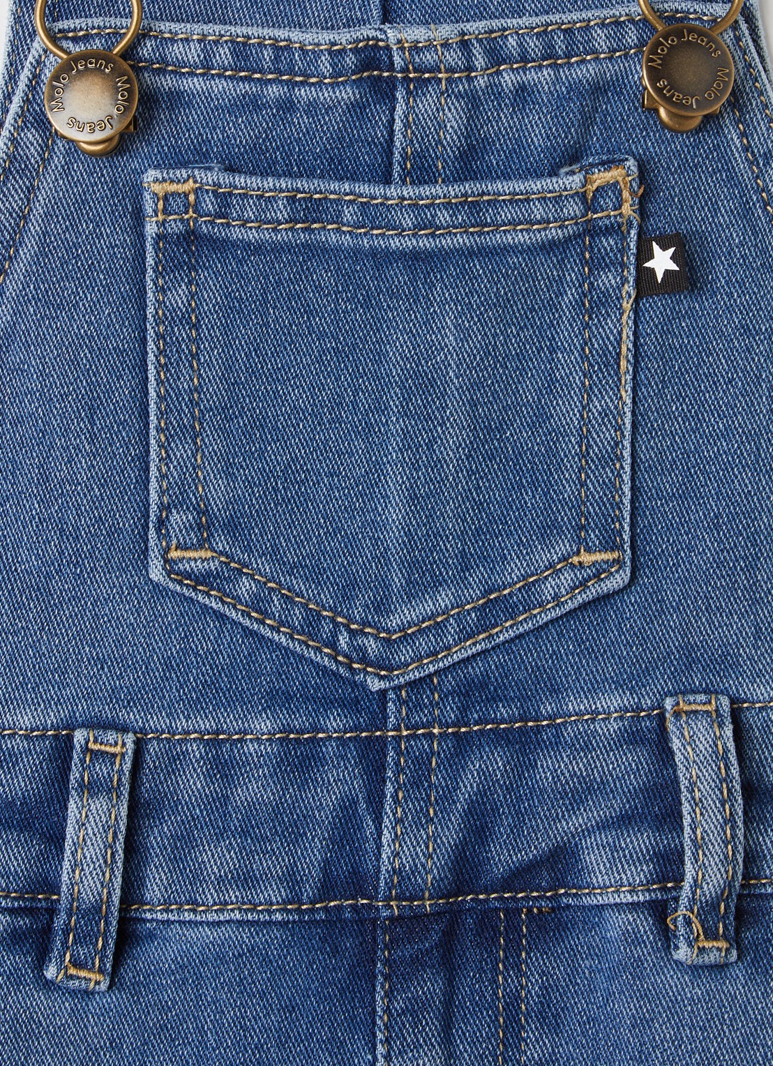Molo Stellan straight fit tuinbroek - detail 3 indigo