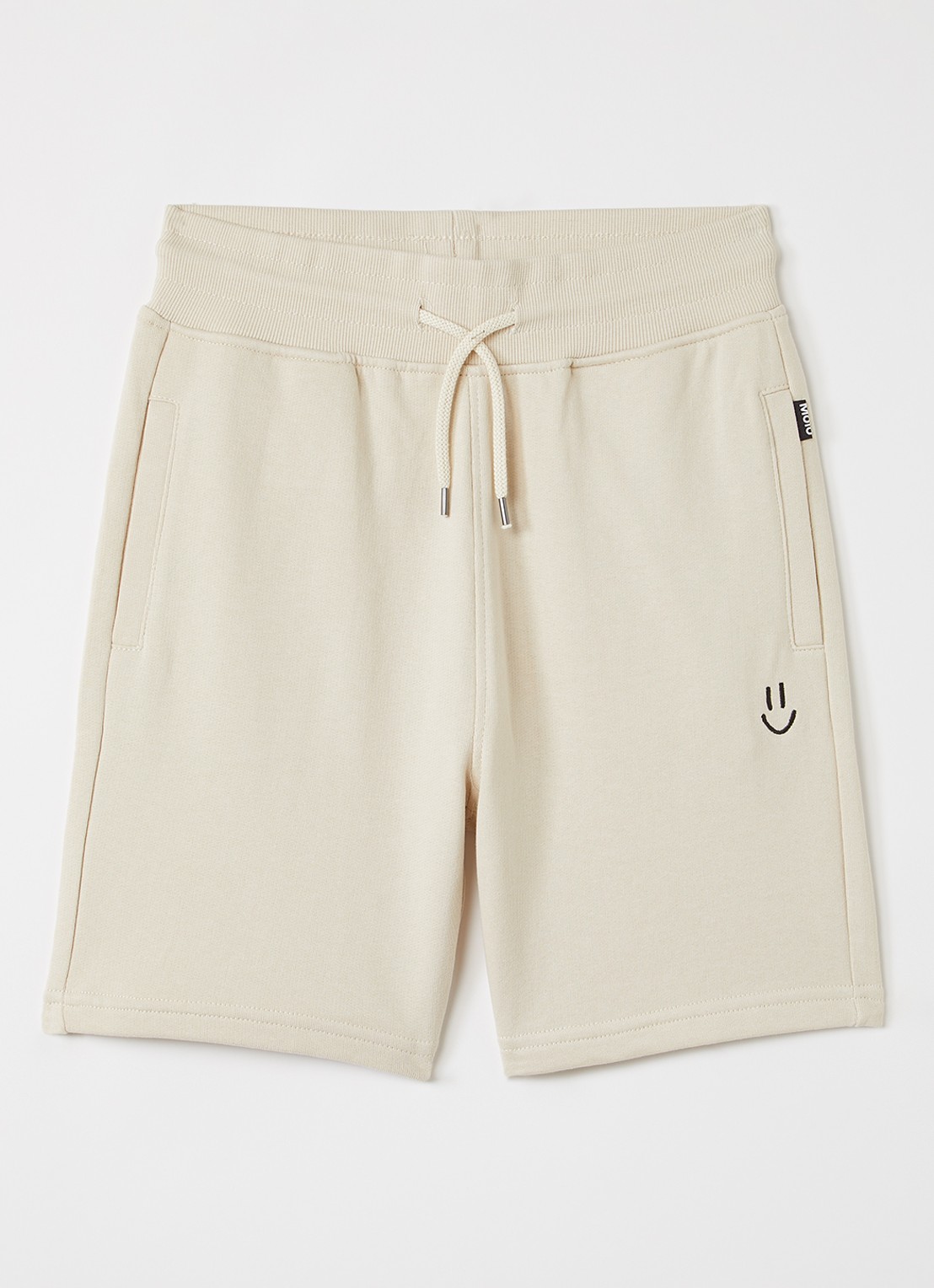 Molo Straight fit korte joggingbroek met logo - voorkant 2 beige