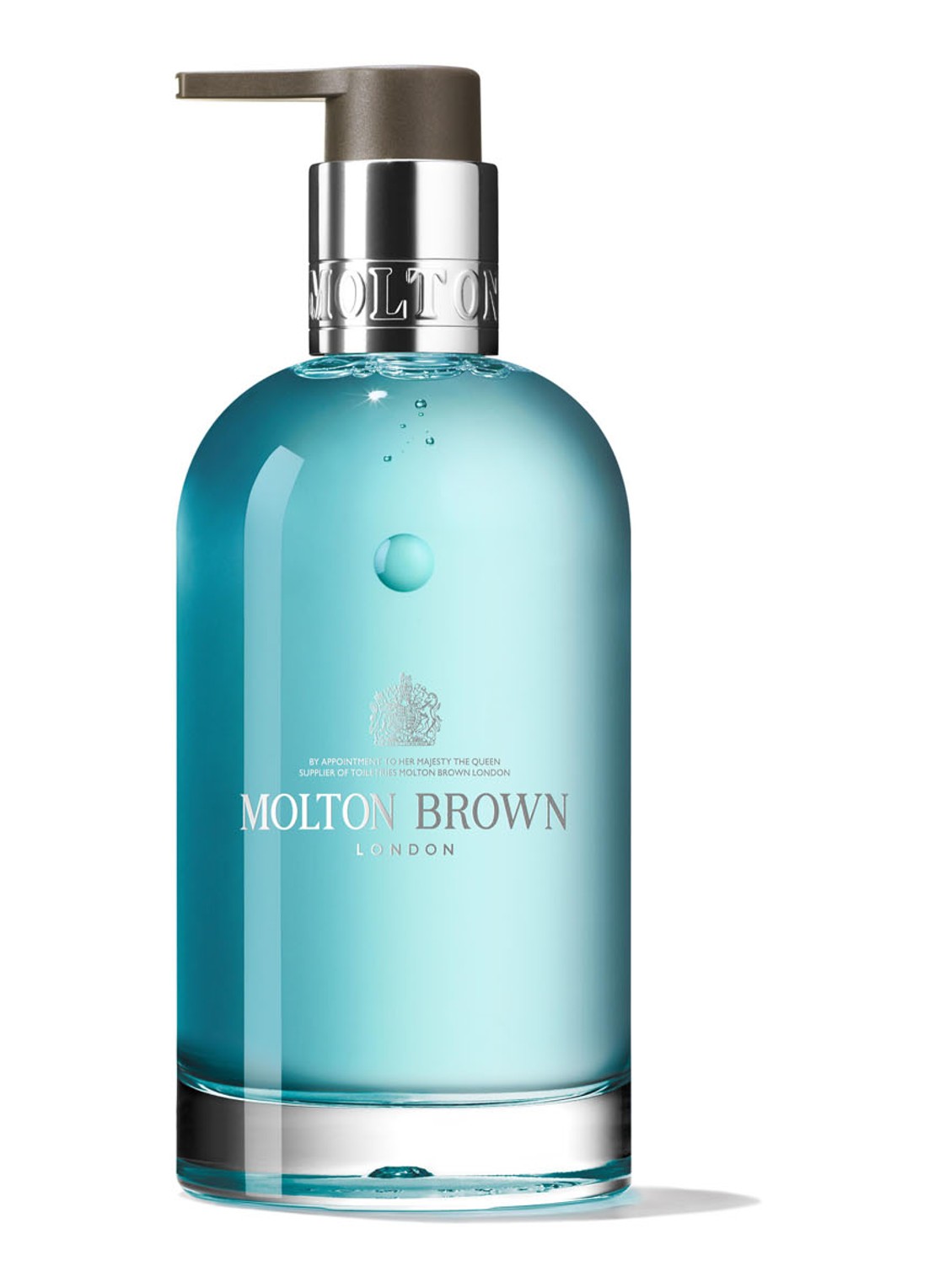Molton Brown Coastal Cypress & Sea Fennel Fine Liquid Hand Wash Glass Bottle - hanzeep - voorkant transparant