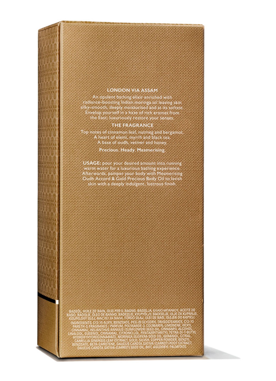 Molton Brown Mesmerising Oudh Accord & Gold Precious Bathing Oil - badolie - detail 2 undefined