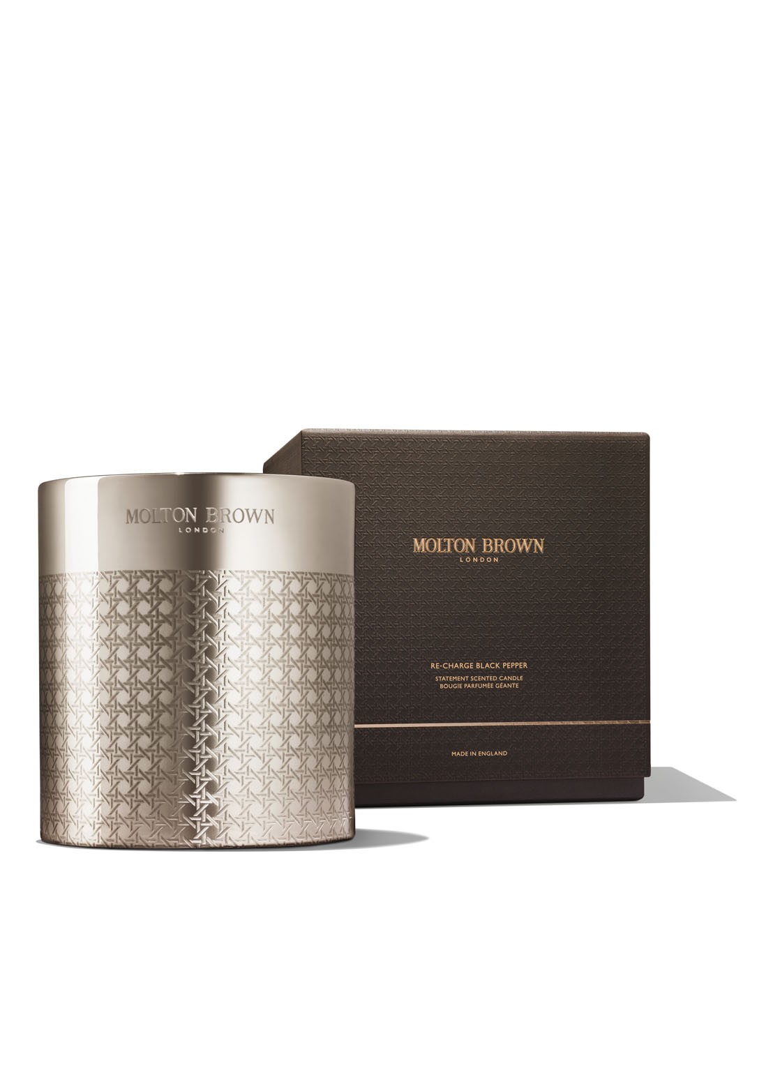 Molton Brown Re-Charge Black Pepper Statement Scented Candle - geurkaars 1700 gram - voorkant 4 undefined