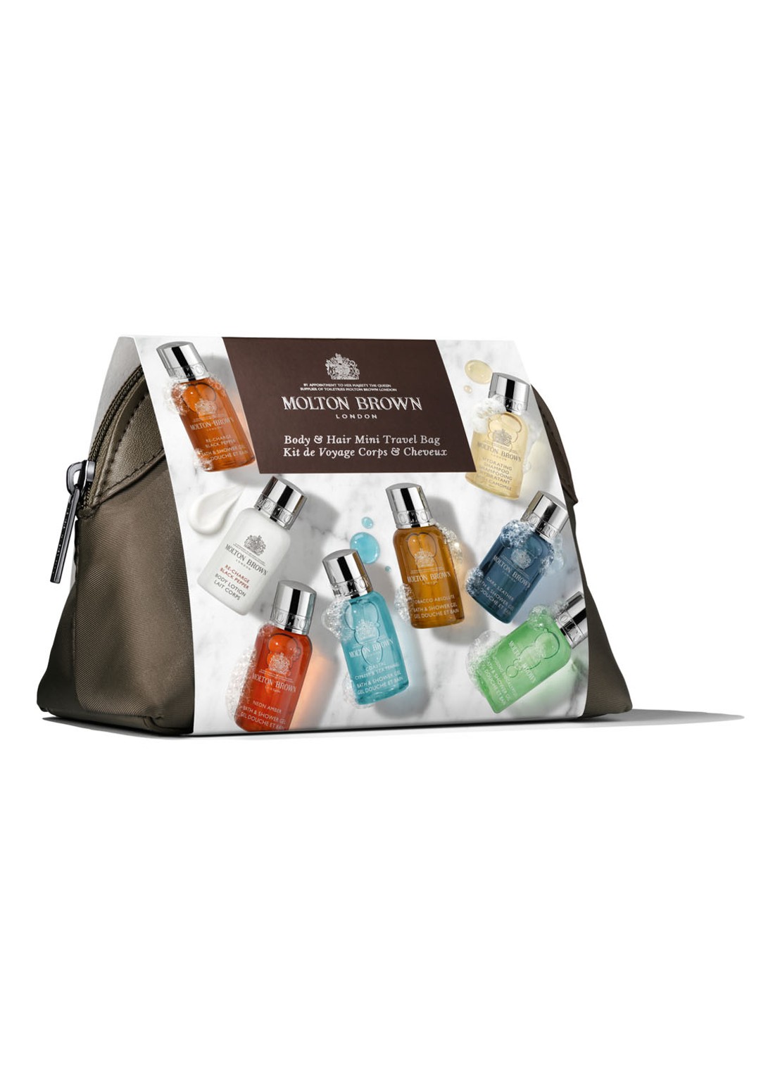 Molton Brown The Classic Explorer Body & Hair Mini Travel Bag - verzorgingsset - voorkant 2 undefined