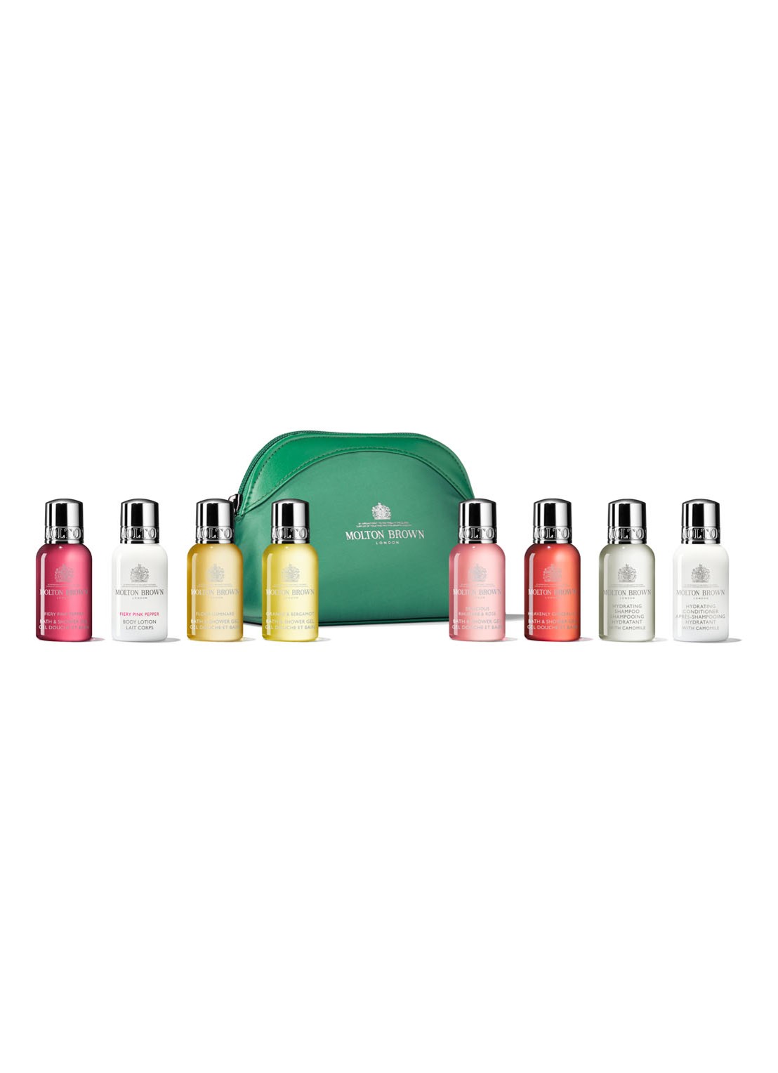 Molton Brown The Elegant Escapist Body & Hair Mini Travel Bag - verzorgingsset - voorkant undefined
