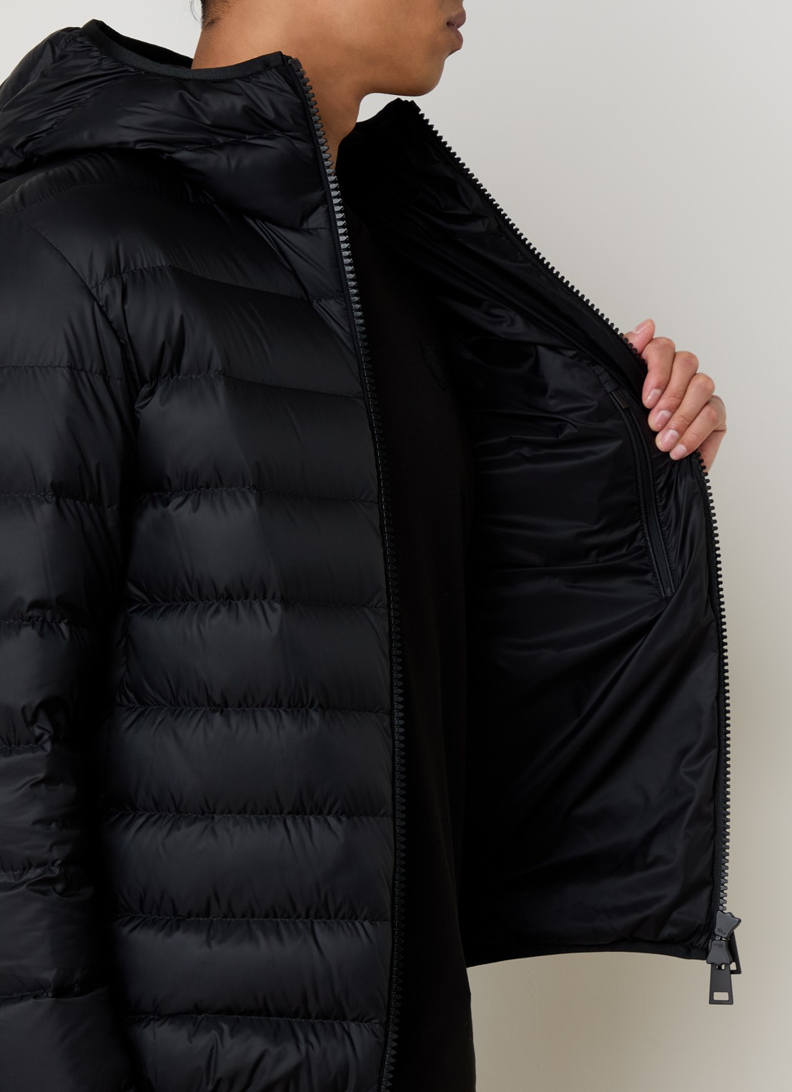 Moncler Alrai gewatteerde jas met donsvulling - detail 5 zwart