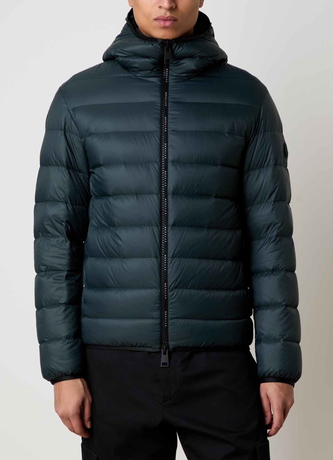 Moncler Alrai gewatteerde jas met donsvulling - detail 3 olijfgroen