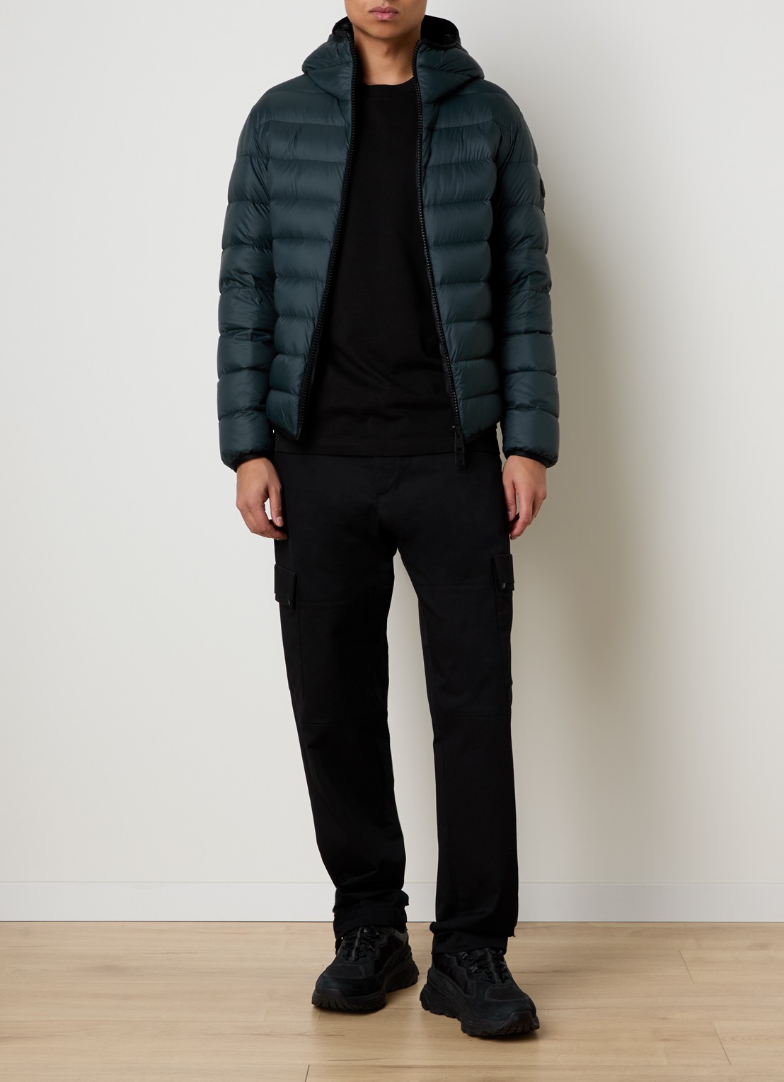Moncler Alrai gewatteerde jas met donsvulling - voorkant 2 olijfgroen