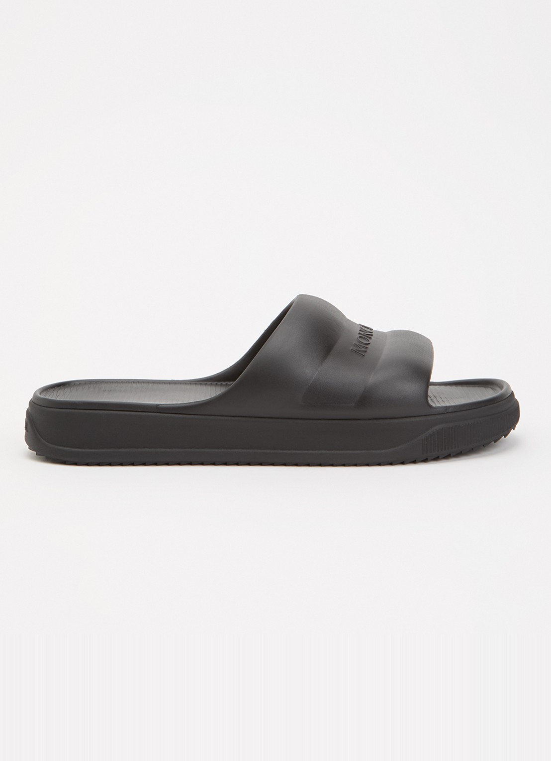 Moncler Altive slipper met logo - voorkant zwart