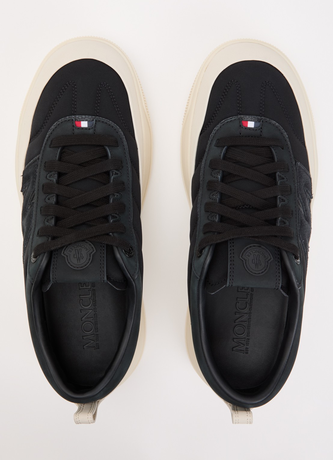 Moncler Altive sneaker met nubuck details - detail 3 zwart
