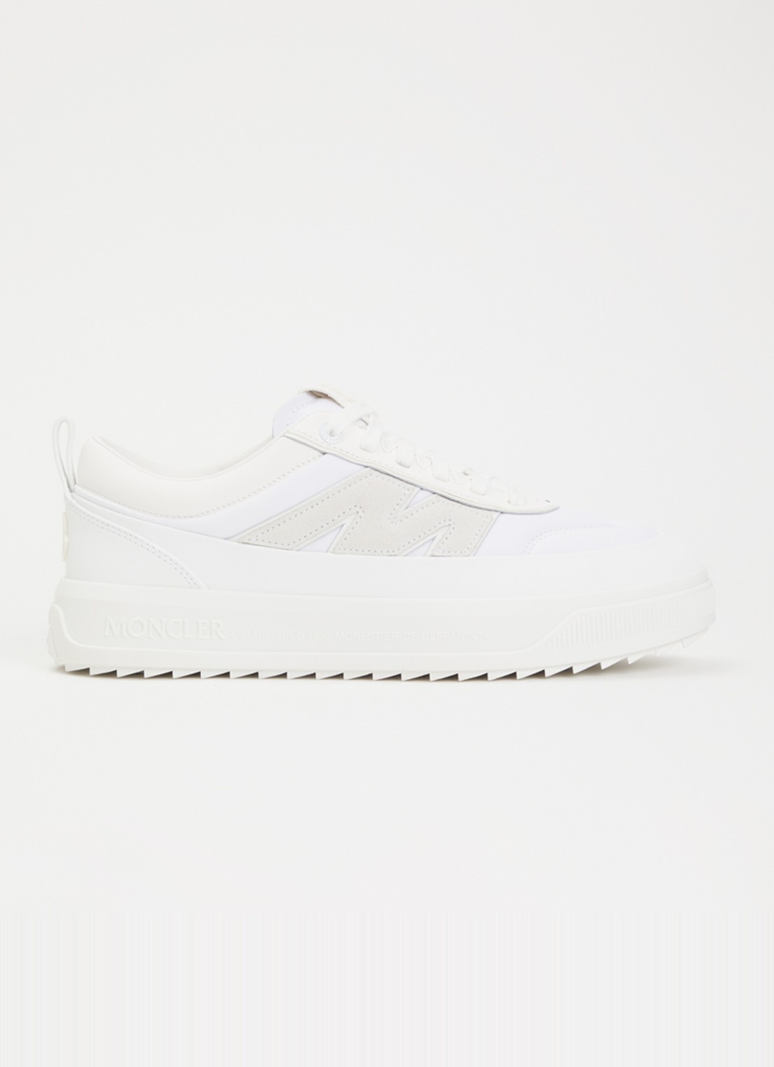 Moncler Altive sneaker met nubuck details - voorkant 4 wit