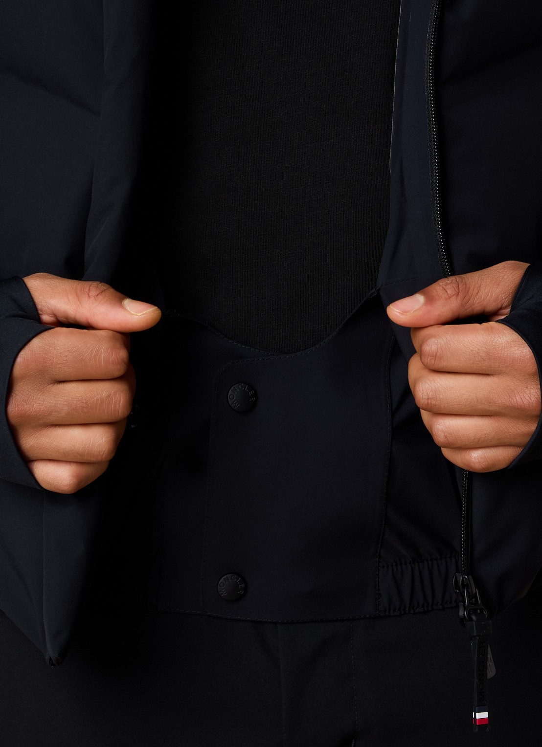 Moncler Angren puffer jack met donsvulling en waterafstotende coating - detail 6 zwart