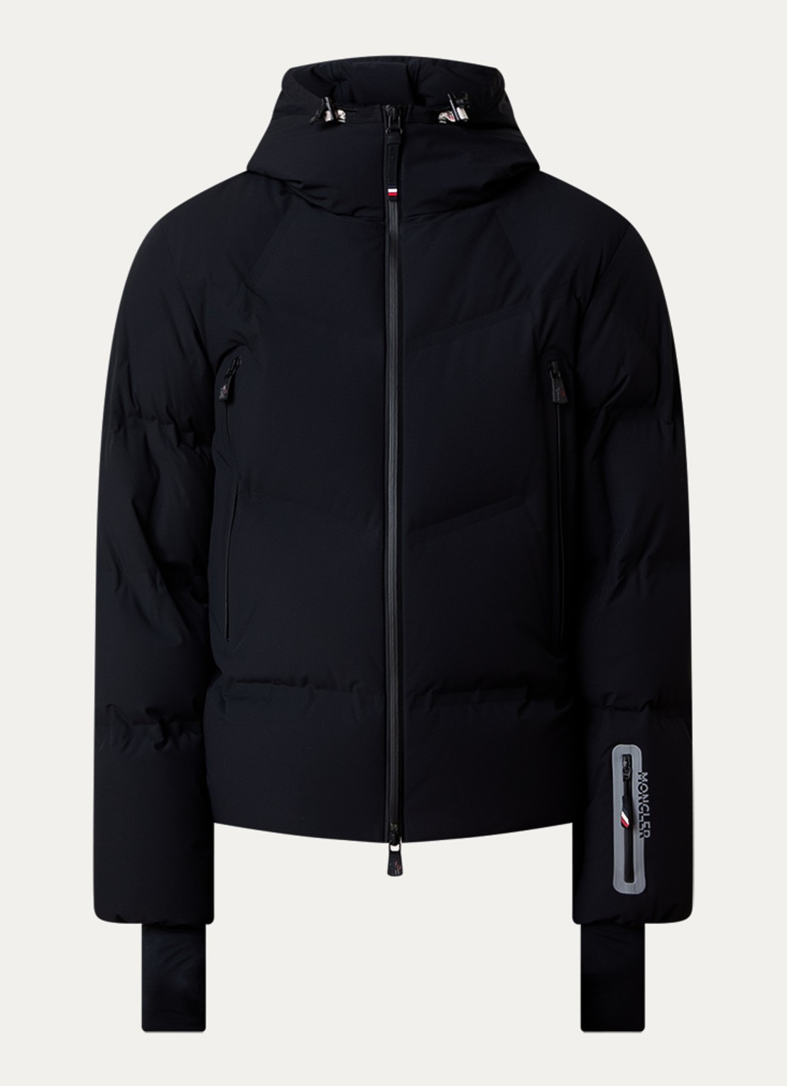 Moncler Angren puffer jack met donsvulling en waterafstotende coating - voorkant 2 zwart