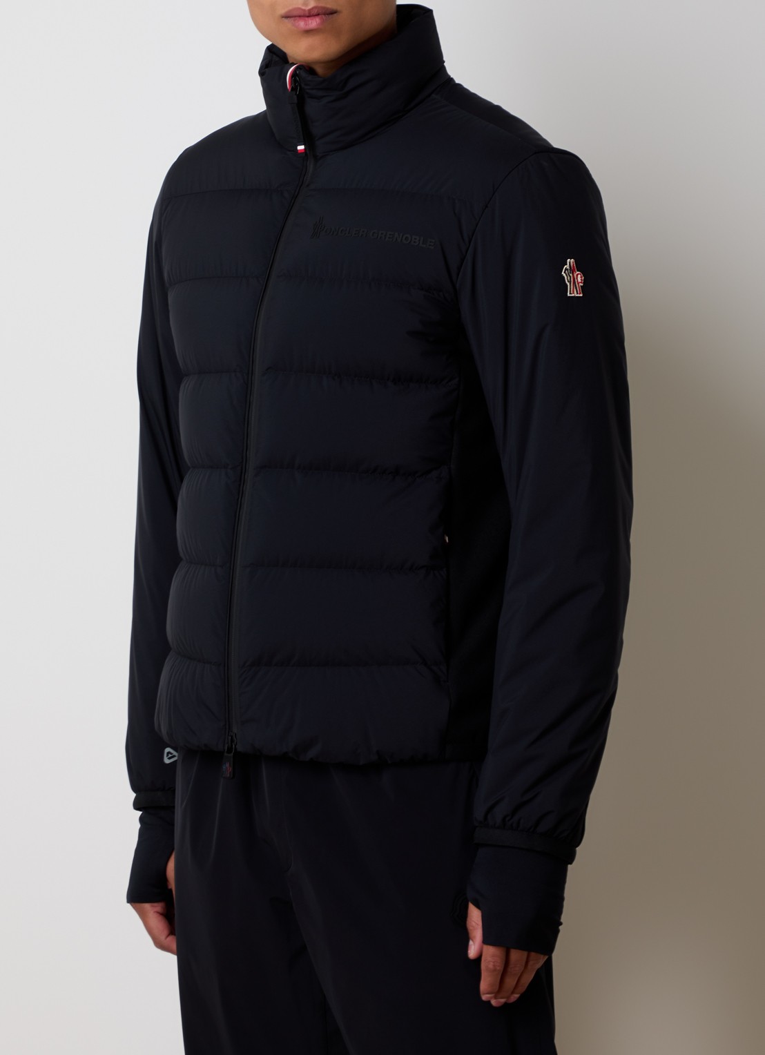 Moncler Araripe gewatteerd jack met donsvulling en waterafstotende coating - detail zwart