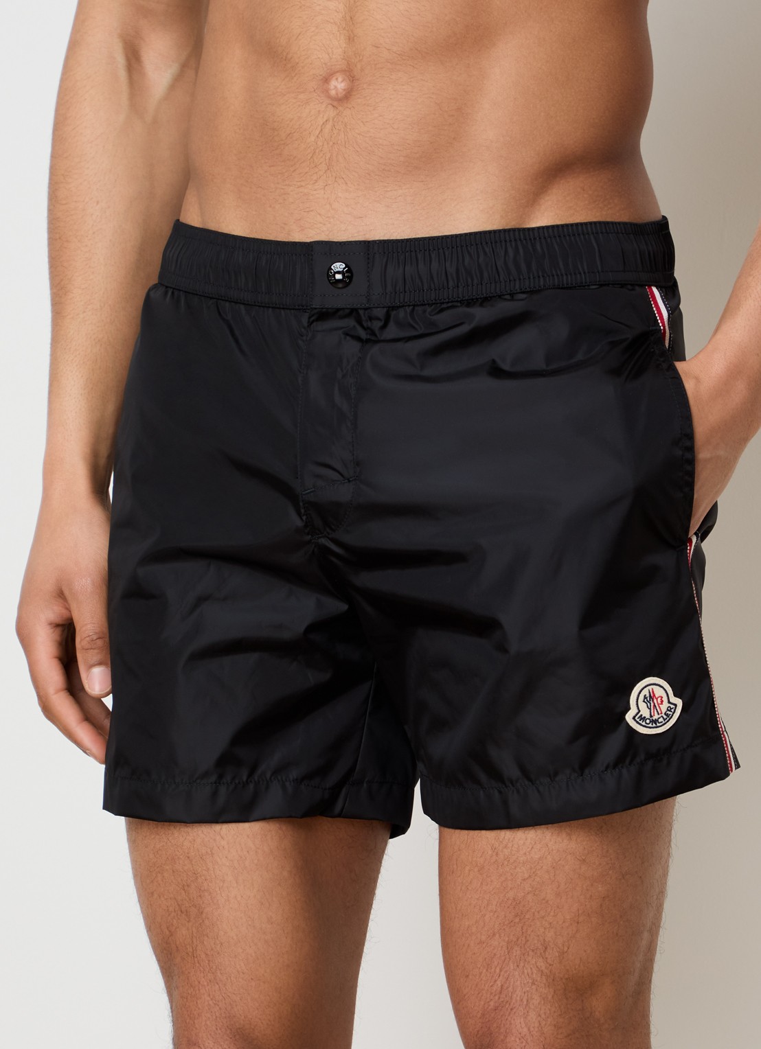 Moncler Archivio zwemshorts met logo en steekzakken - detail 2 zwart