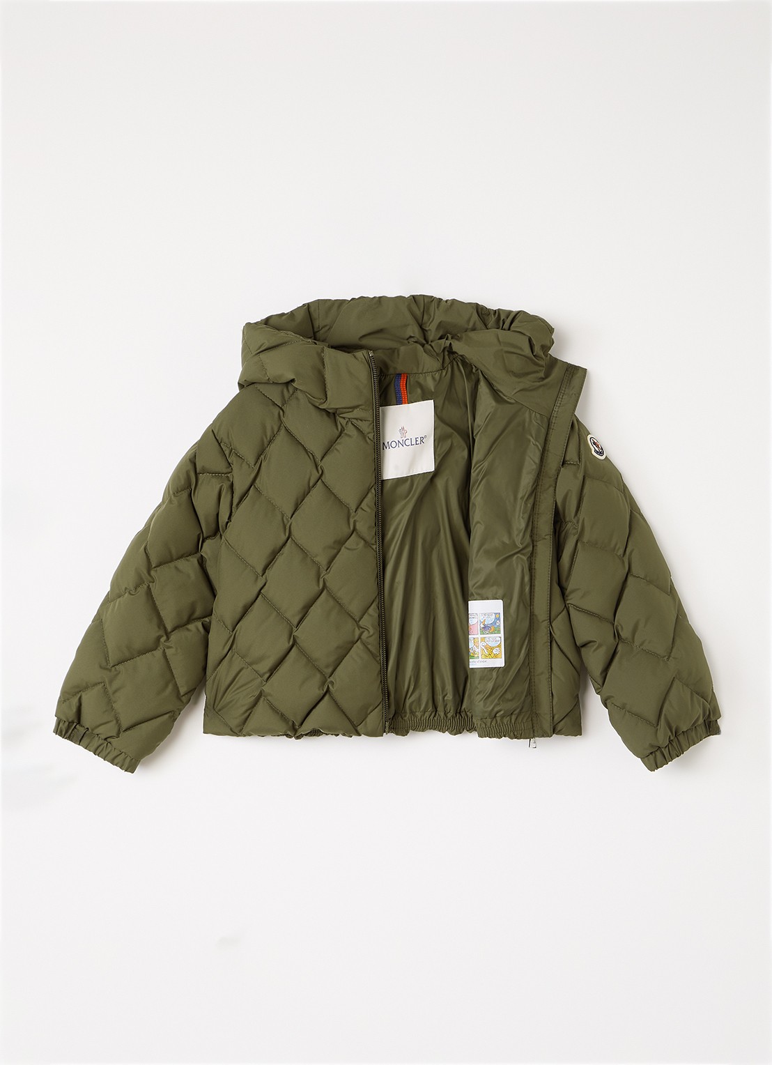 Moncler Ava pufferjack met donsvulling - voorkant 3 groen