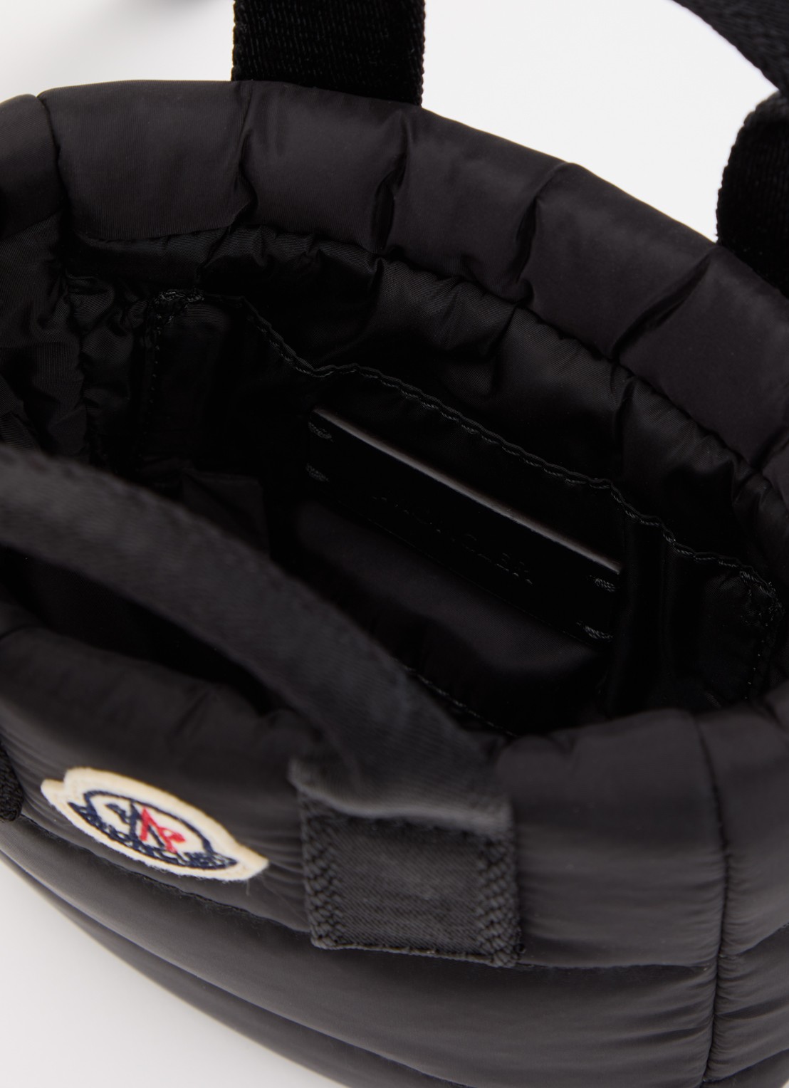 Moncler Baby Caradoc schoudertas met logo  - detail zwart