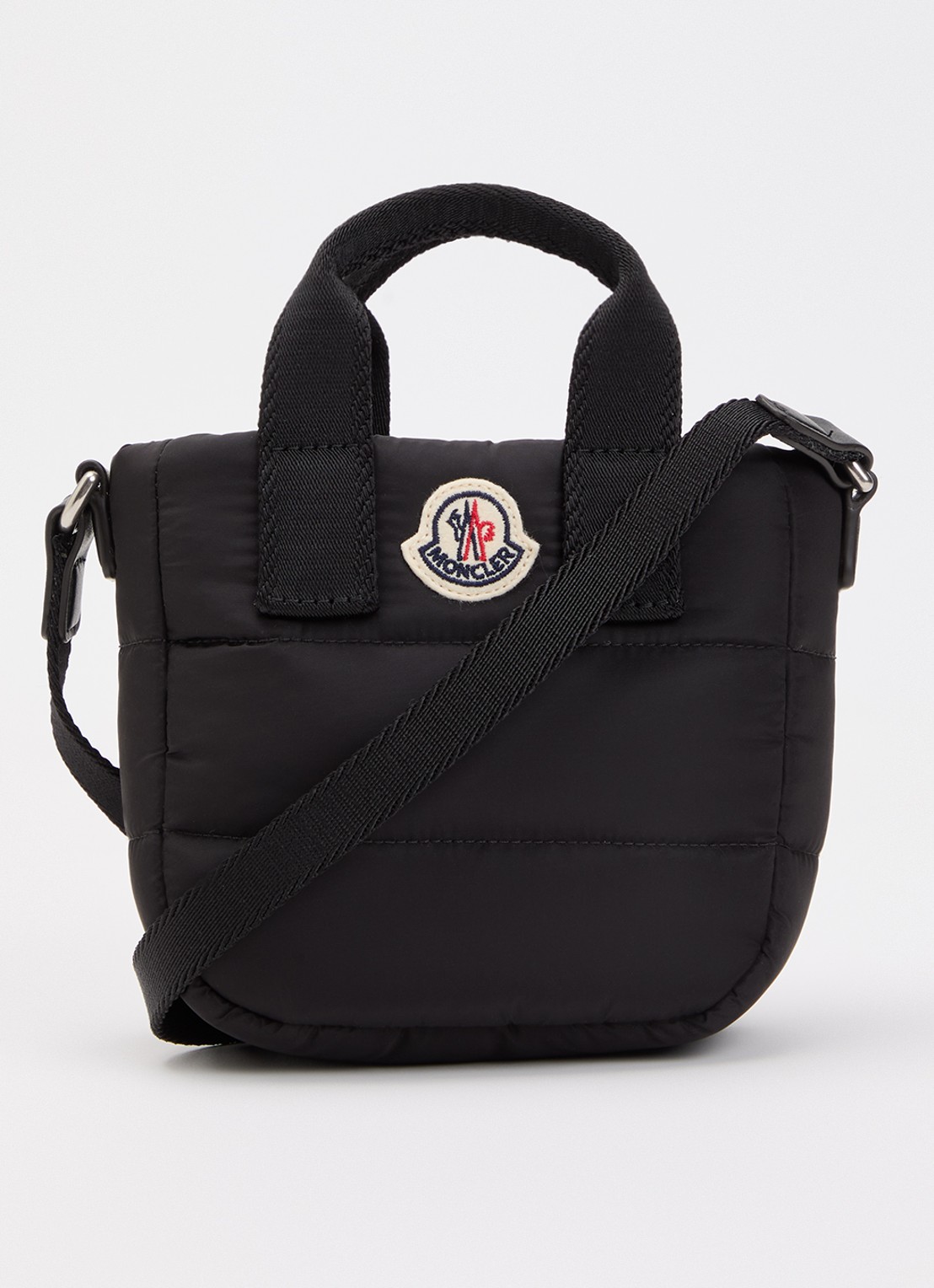 Moncler Baby Caradoc schoudertas met logo  - voorkant 6 zwart