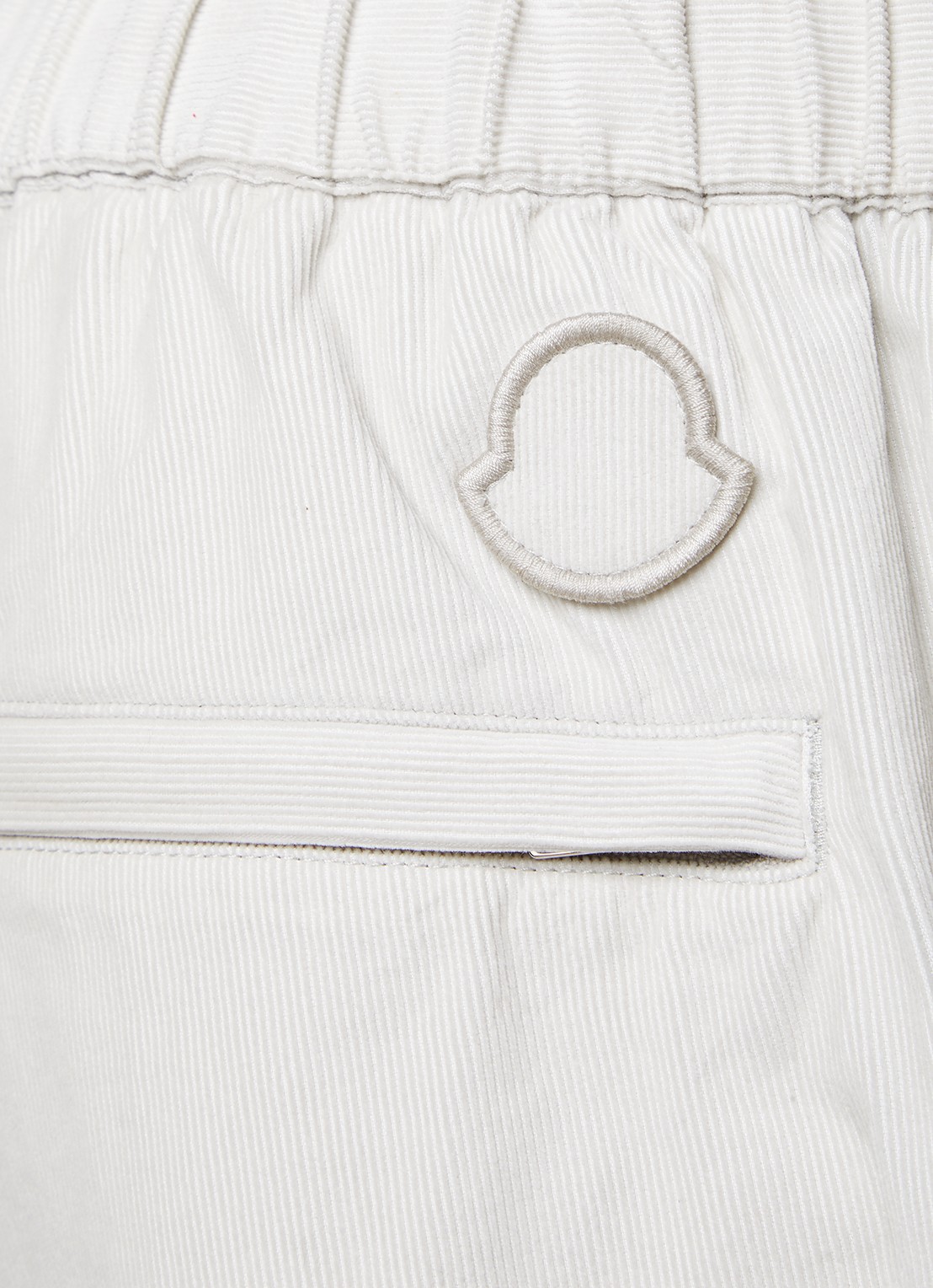 Moncler Baby loose fit pantalon van corduroy - detail 6 gebroken wit