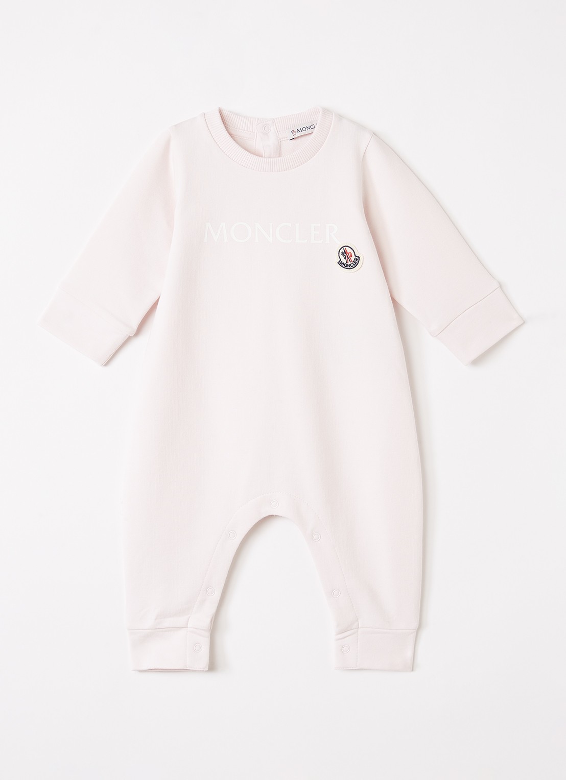 Moncler Babypak met logo in giftbox - voorkant 2 lichtroze