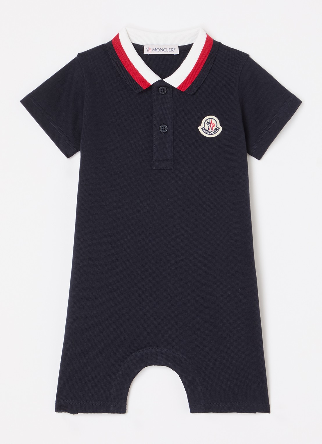 Moncler Babypak met logo - voorkant donkerblauw