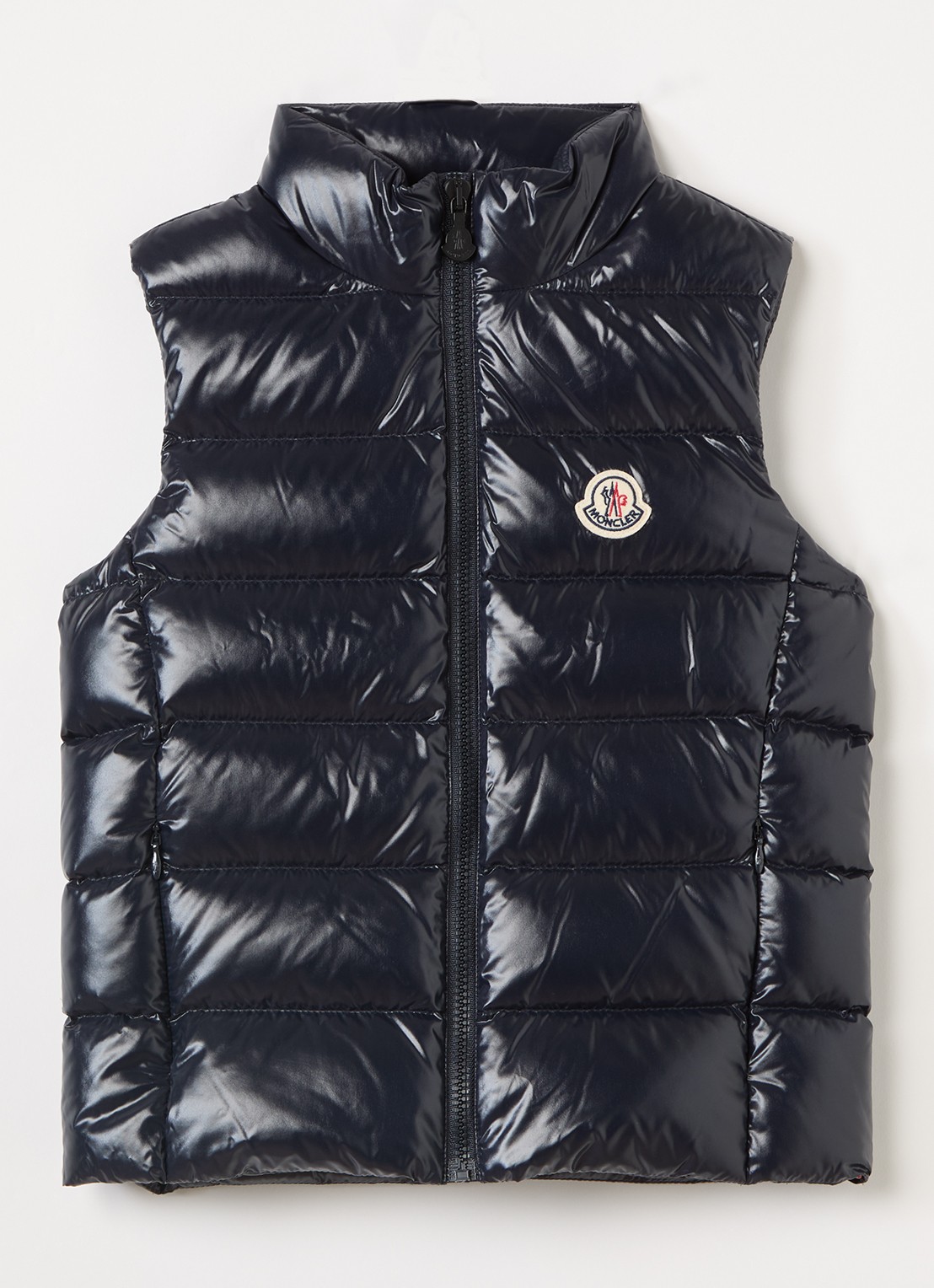 Moncler Badia gewatteerde bodywarmer met donsvulling - voorkant donkerblauw