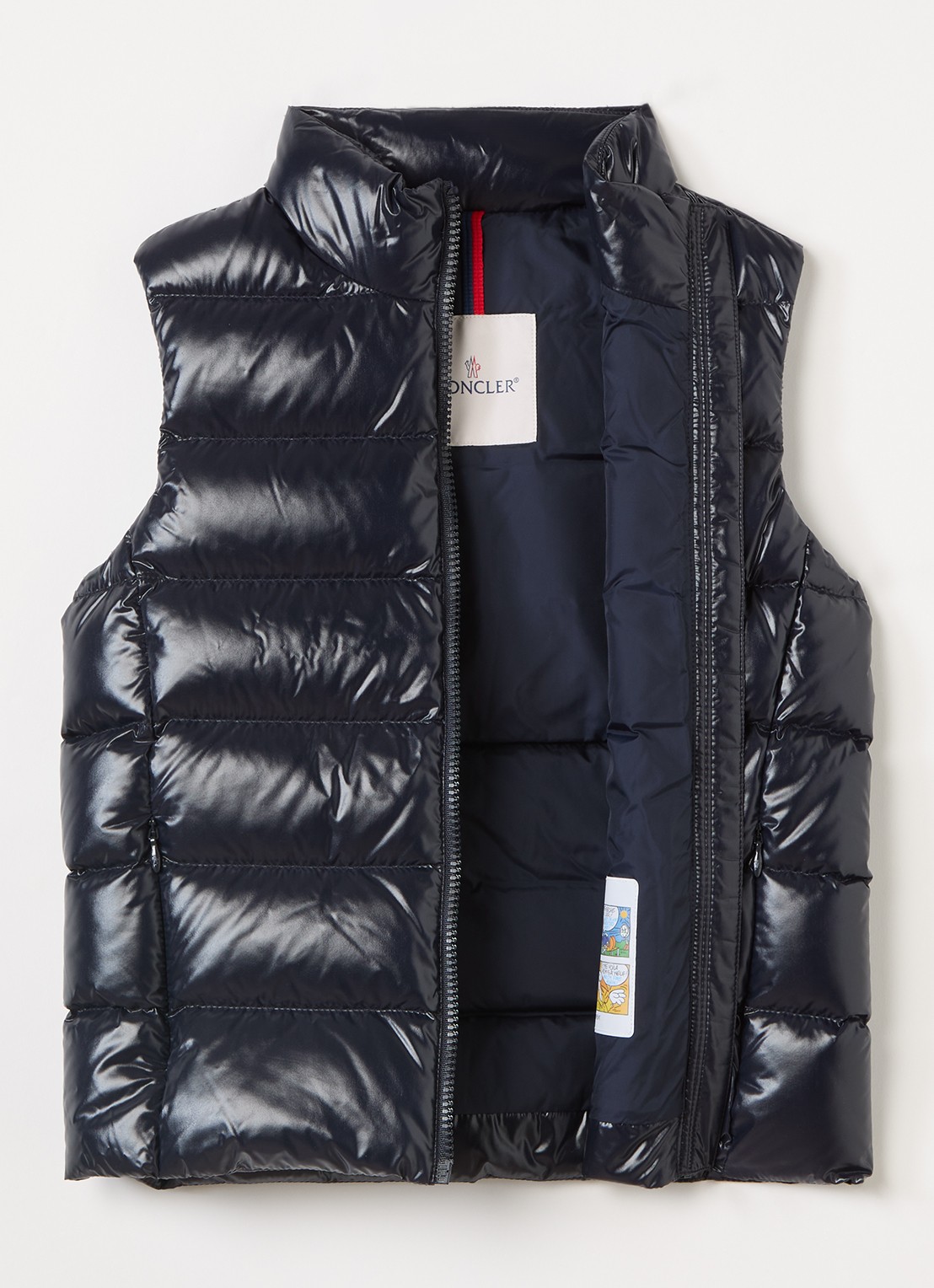 Moncler Badia gewatteerde bodywarmer met donsvulling - voorkant 2 donkerblauw