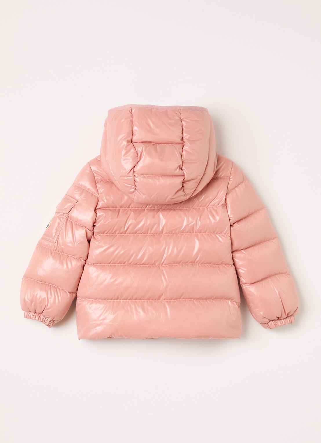 Moncler Bady puffer jack met donsvulling - achterkant oudroze