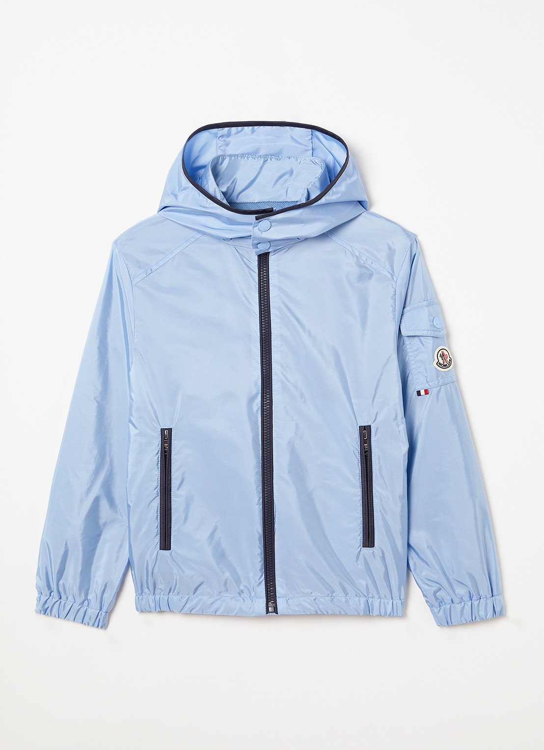 Moncler Banu regenjack met afneembare capuchon - voorkant 2 blauw