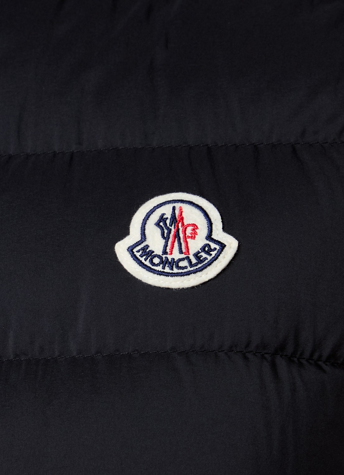 Moncler Barthe gewatteerde bodywarmer met donsvulling en logo - detail 4 zwart