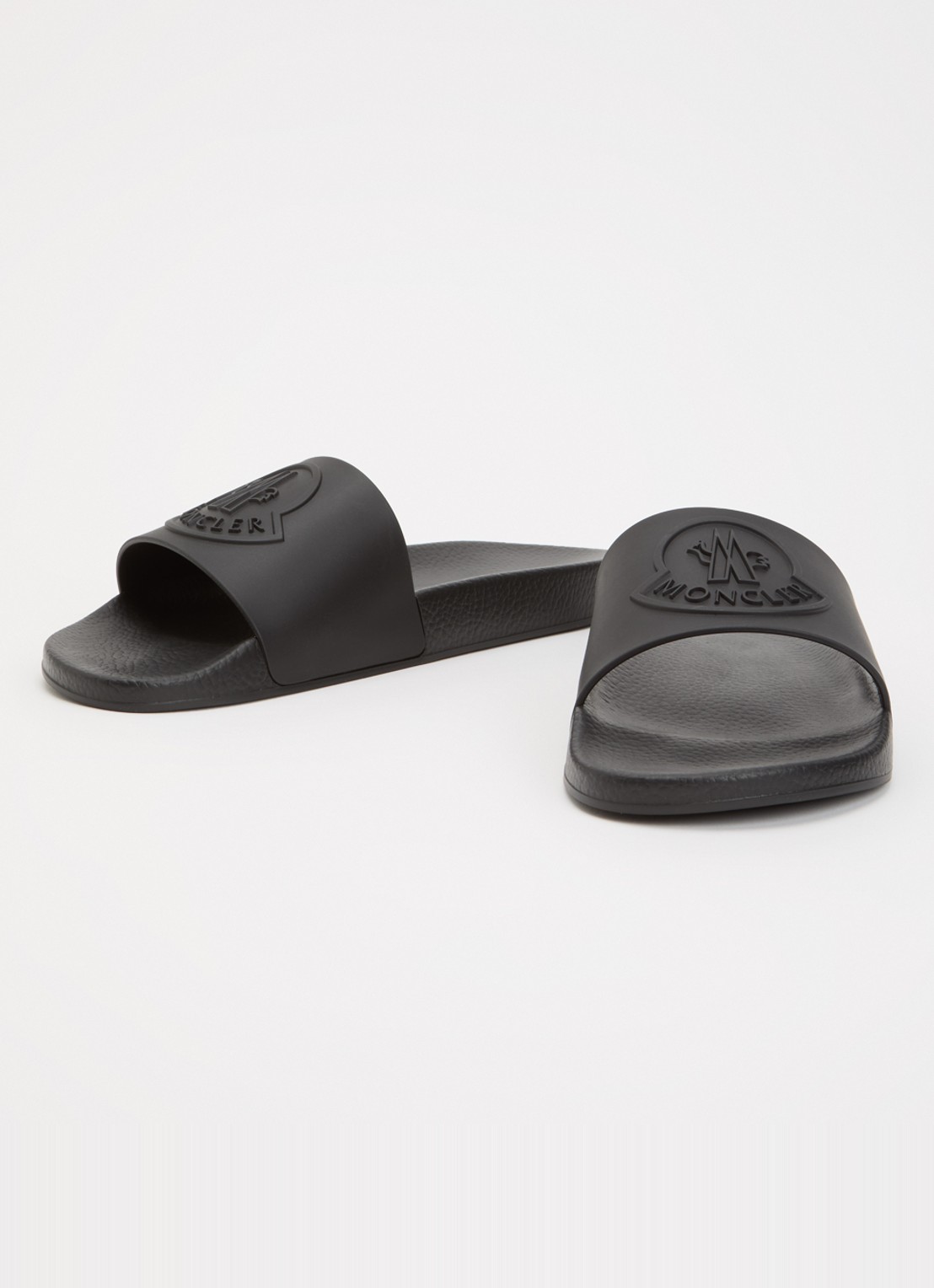 Moncler Basile slipper met logo - detail 3 zwart