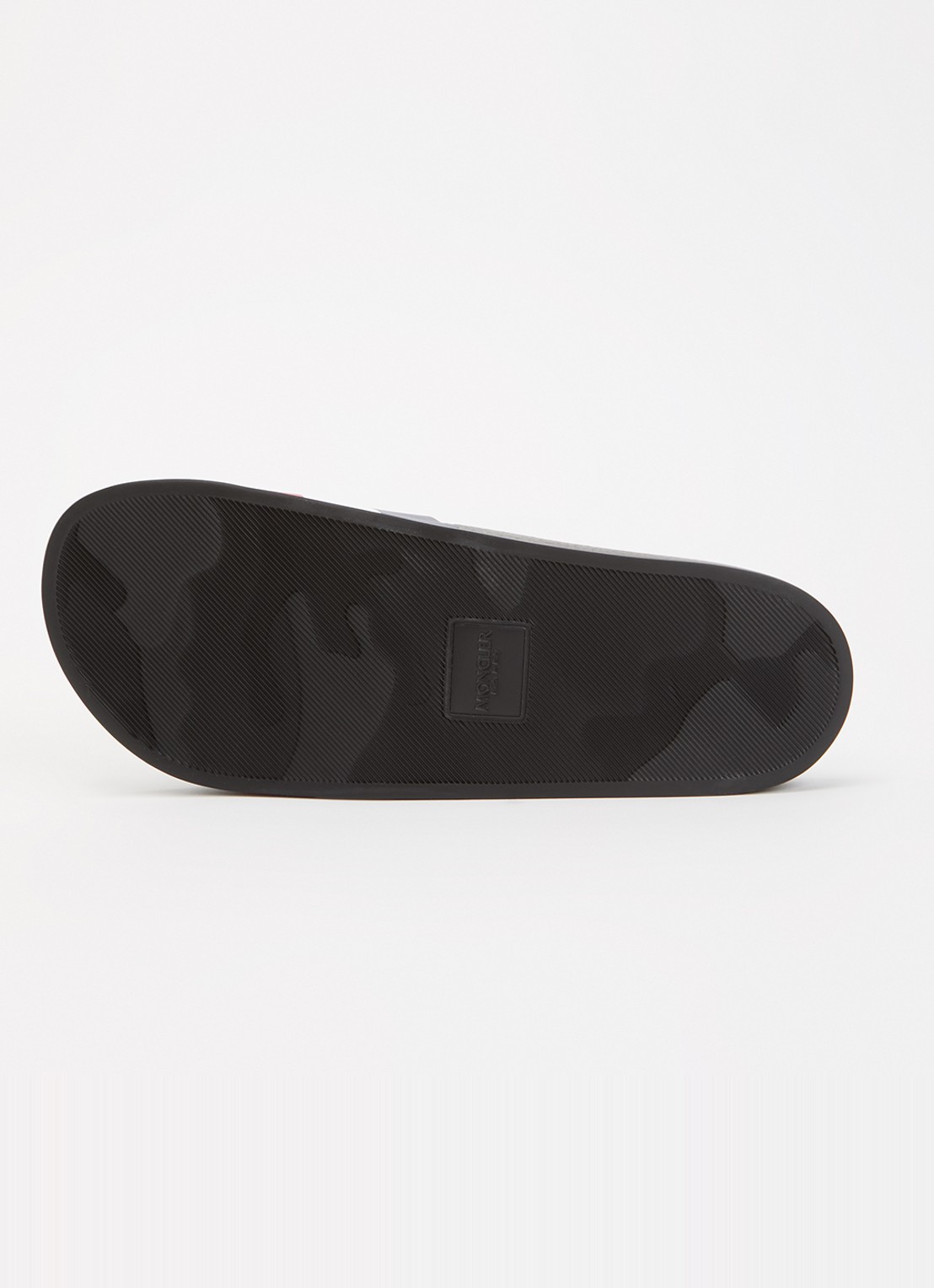 Moncler Basile slipper met streepprint en logo - detail 6 zwart