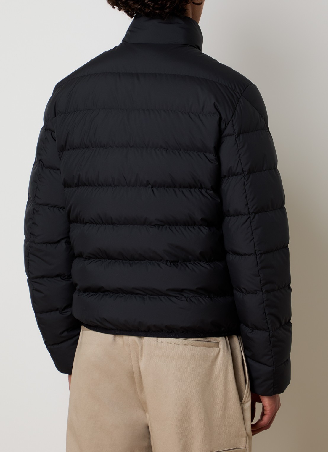 Moncler Baudinet puffer jack met donsvulling en logo - achterkant 6 zwart